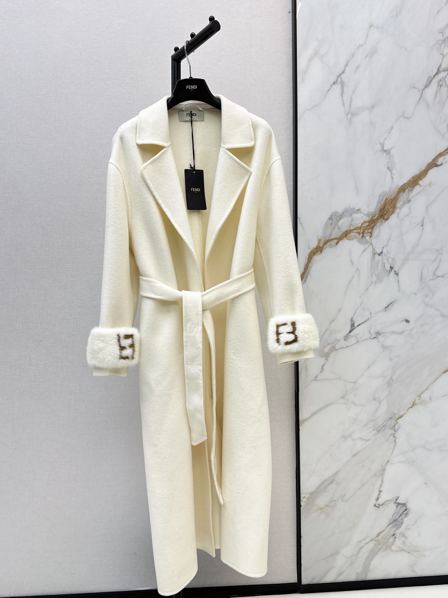Fen 26fw belted overcoats