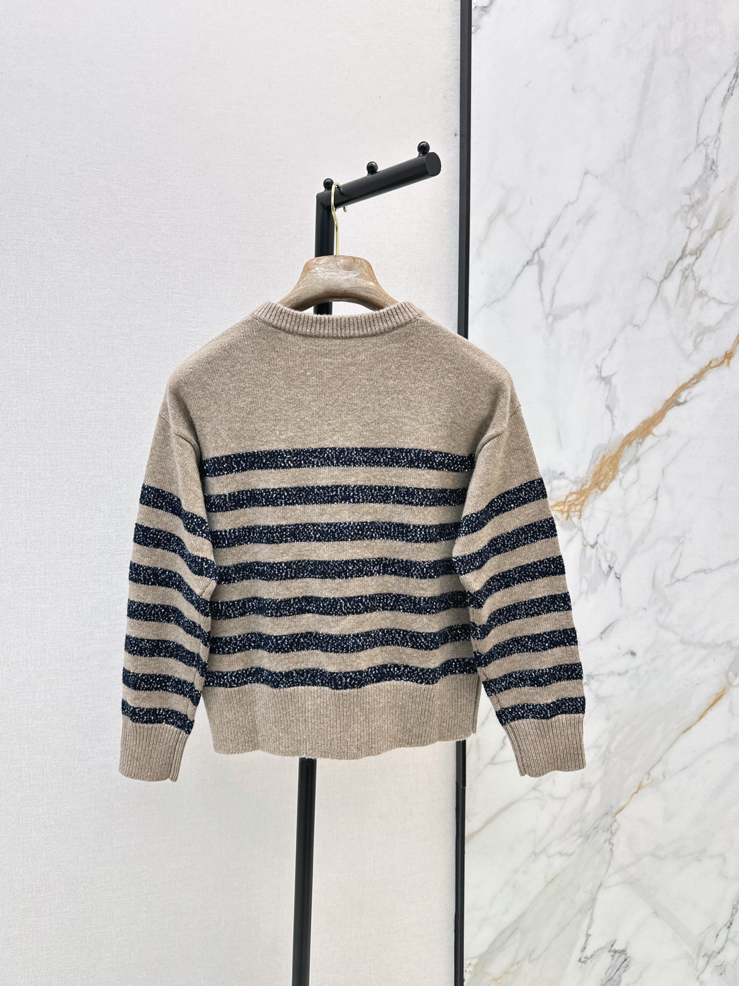 Brun 26fw stripe knit cardigan