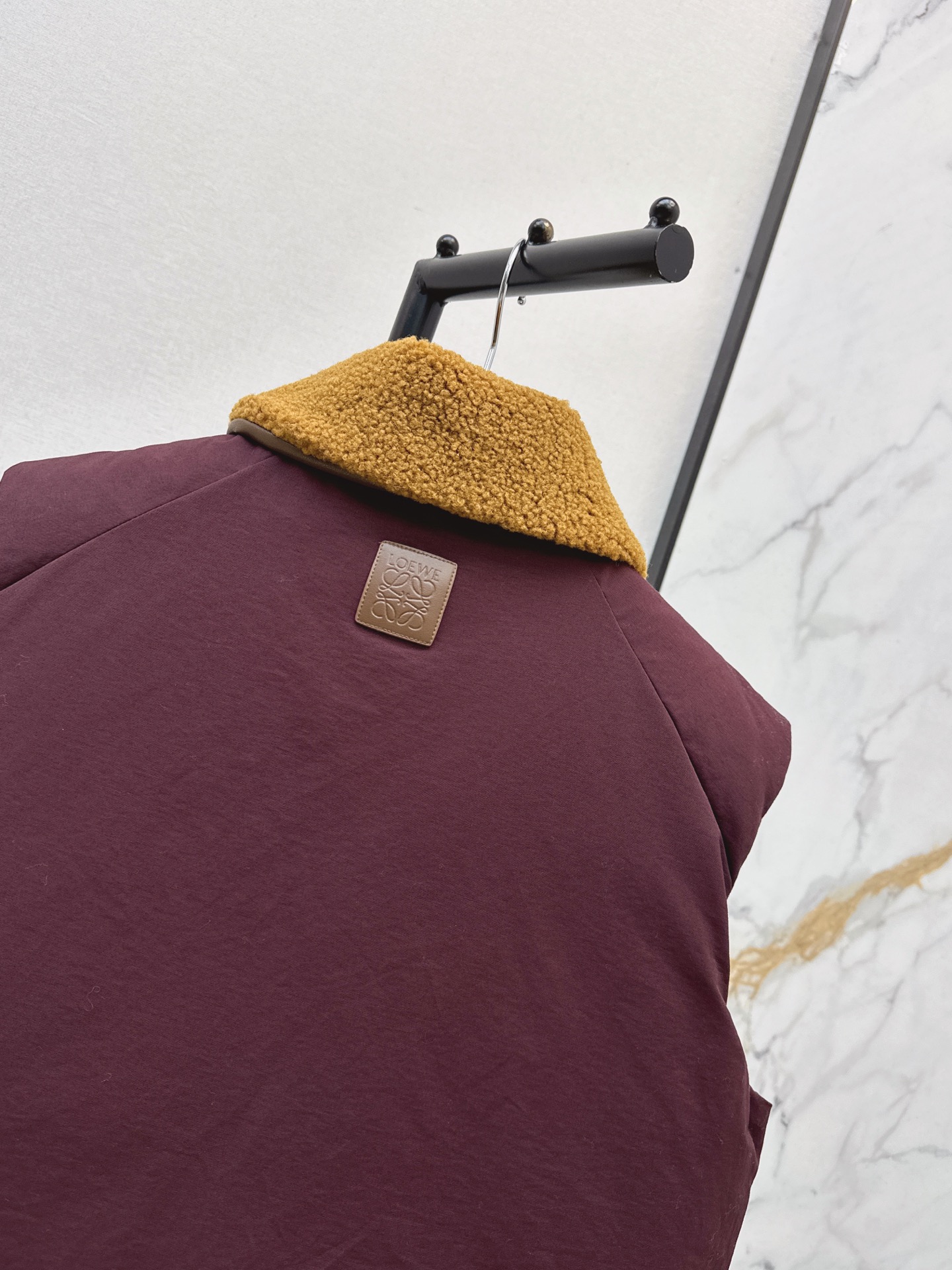 Loe 26fw tweed-fleece down vest