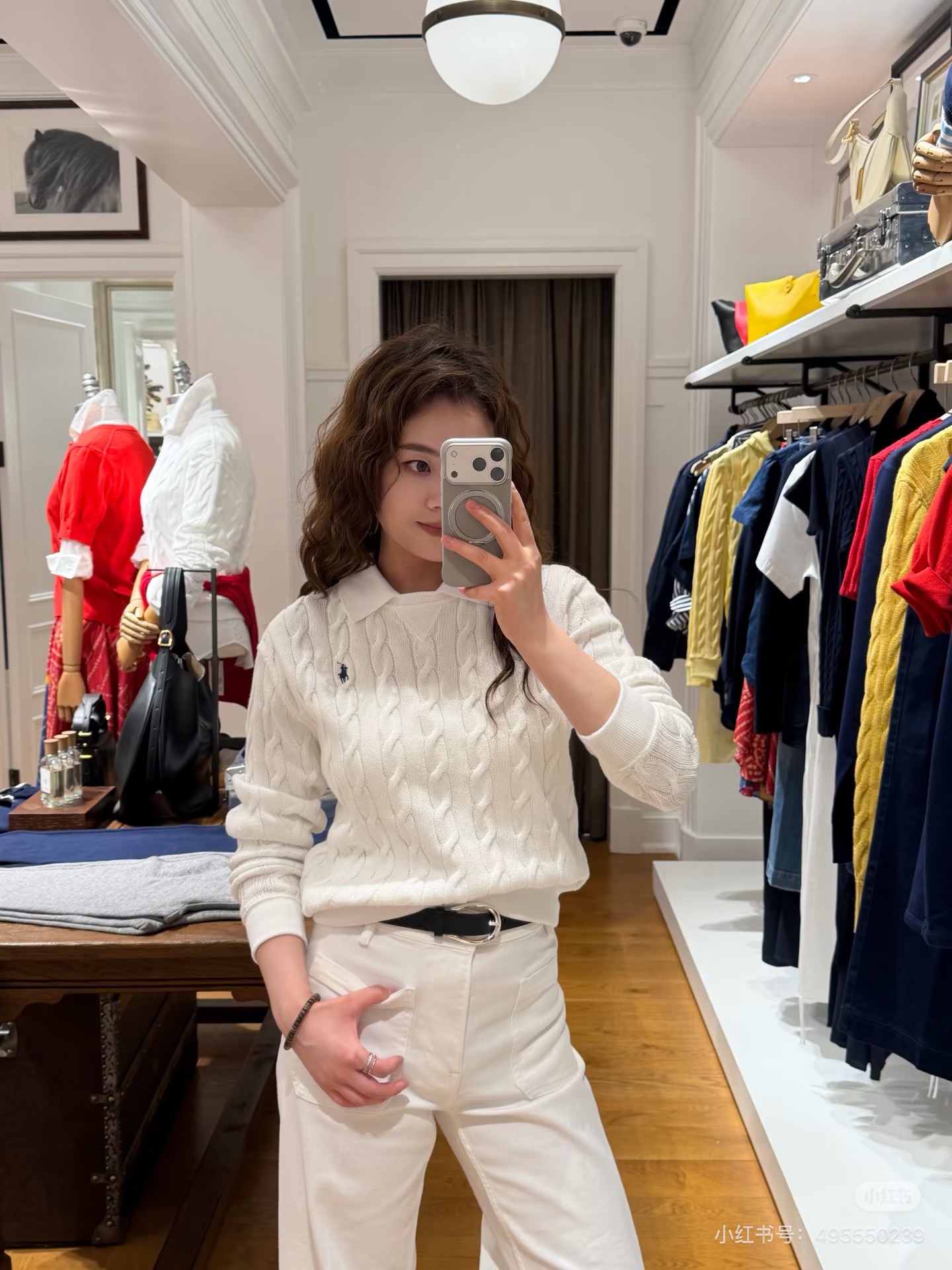 Ralp 26fw cable knit top