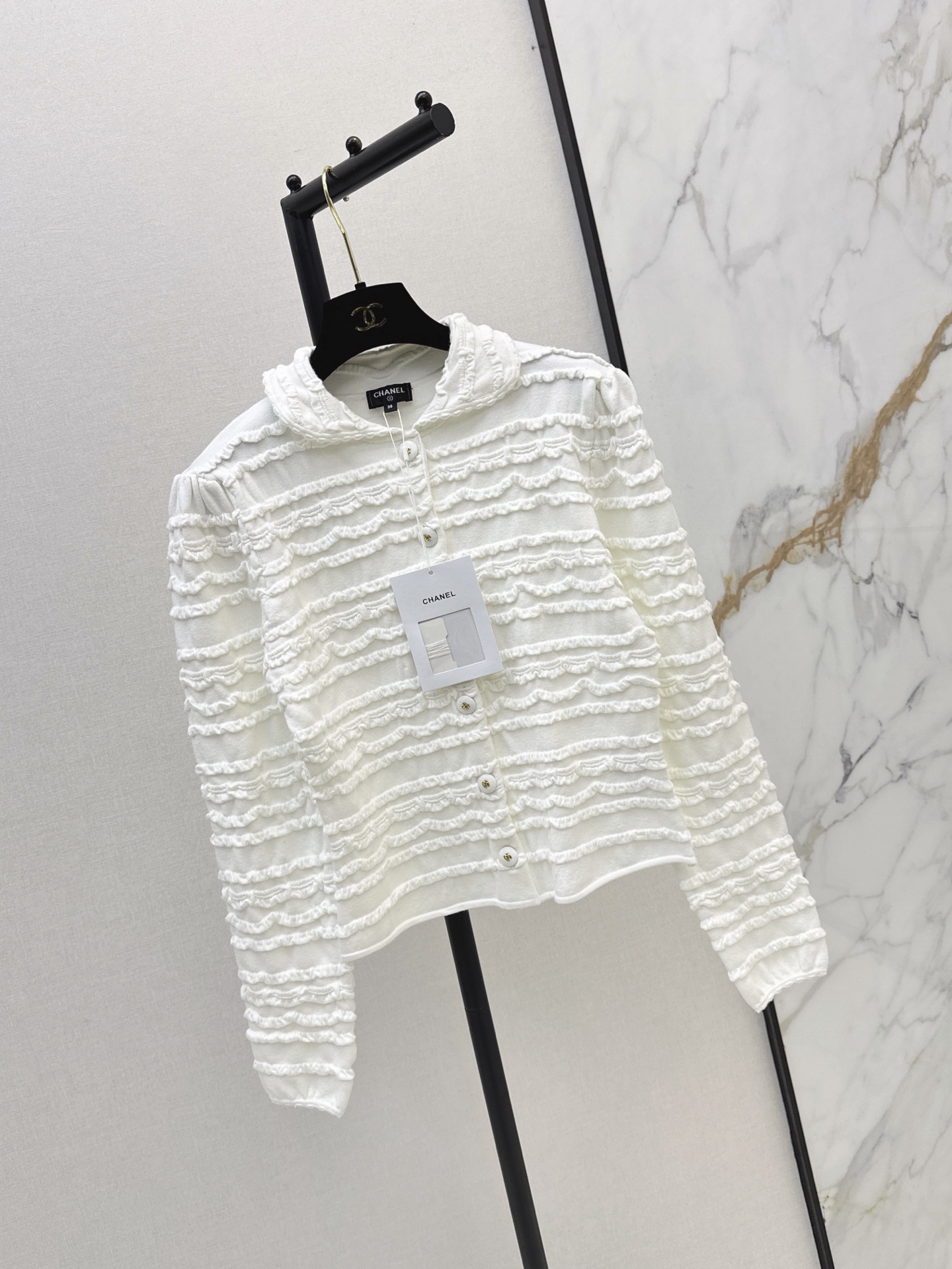 Chan 26fw ruffle cardigan