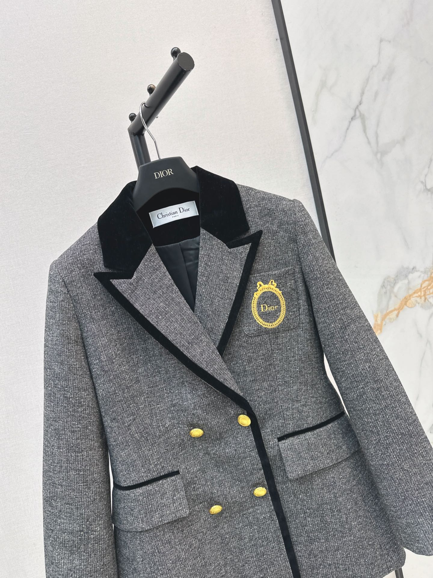 CD 26fw velvet trim blazer