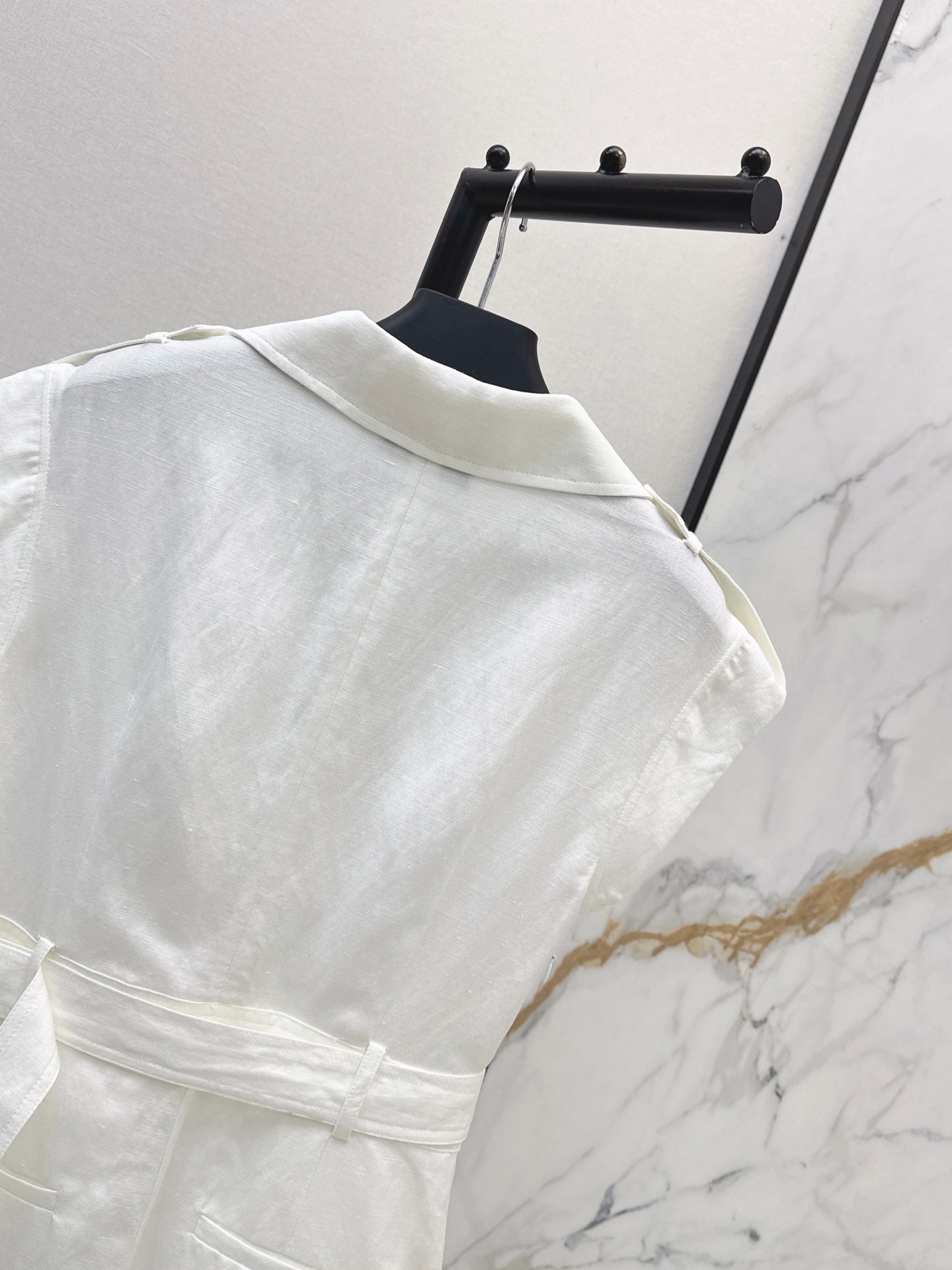 Pra 26ss sleeveless linen dress