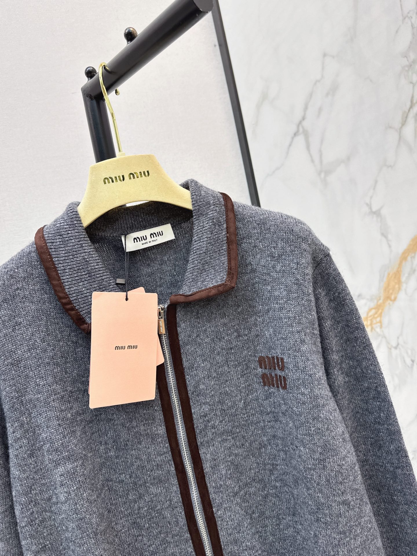 Miu 26fw zipper cardigan