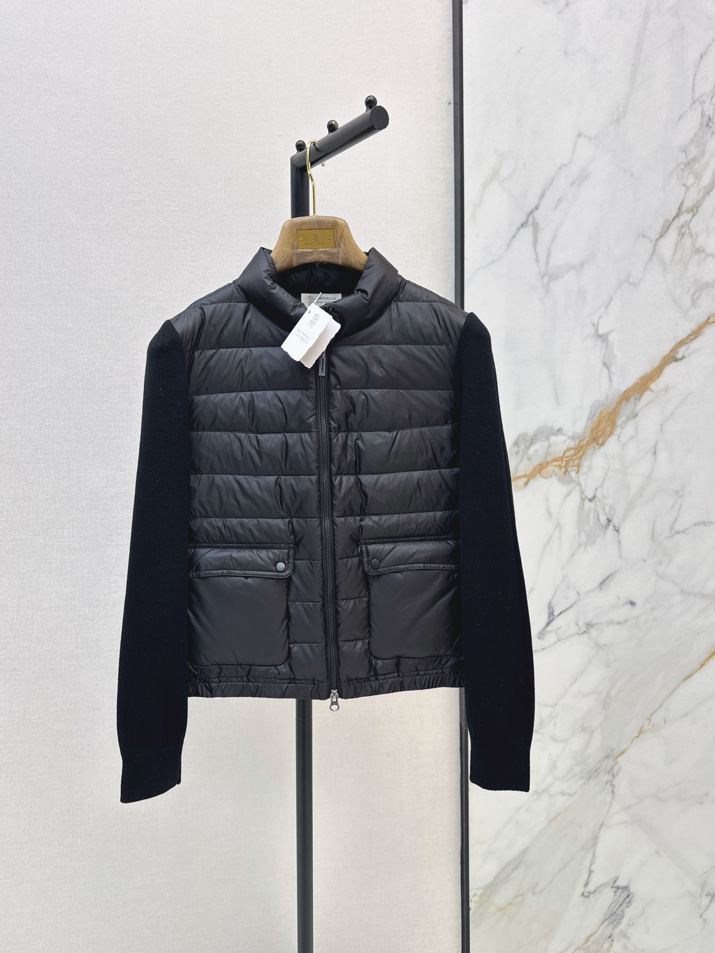 Bun 26fw knit contract down jacket