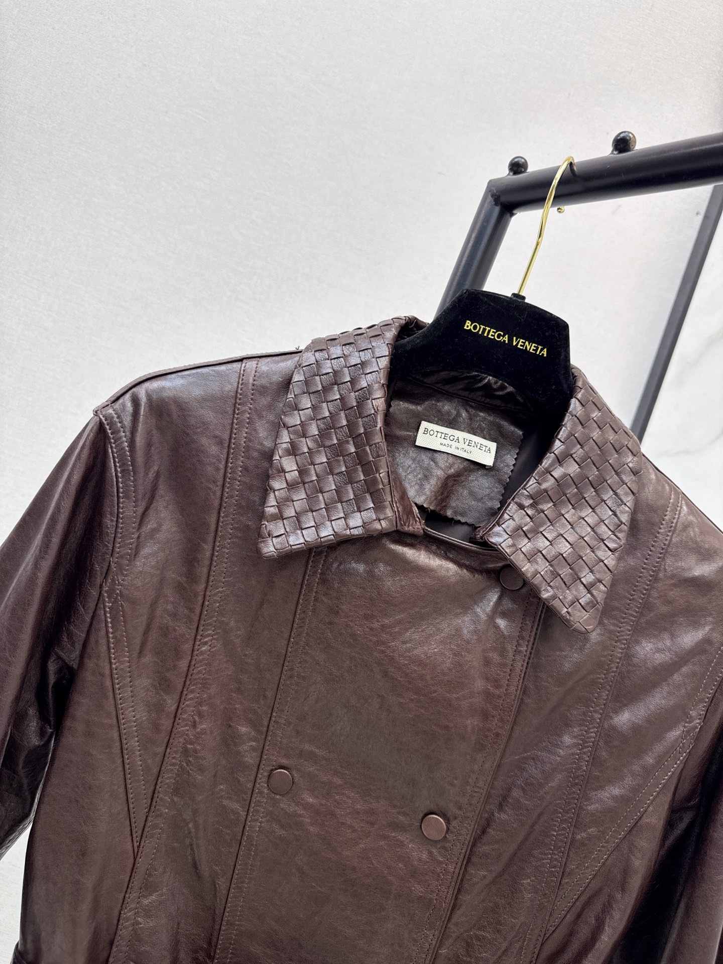 Bott 26fw belted leather jacket