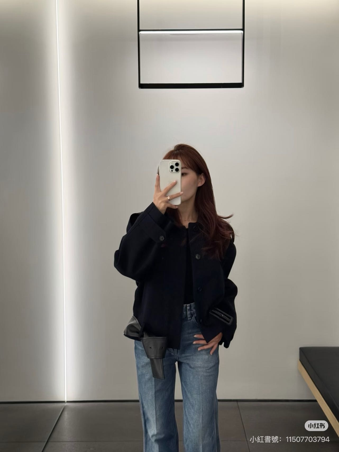 Celi 26fw leather-trim cropped jacket