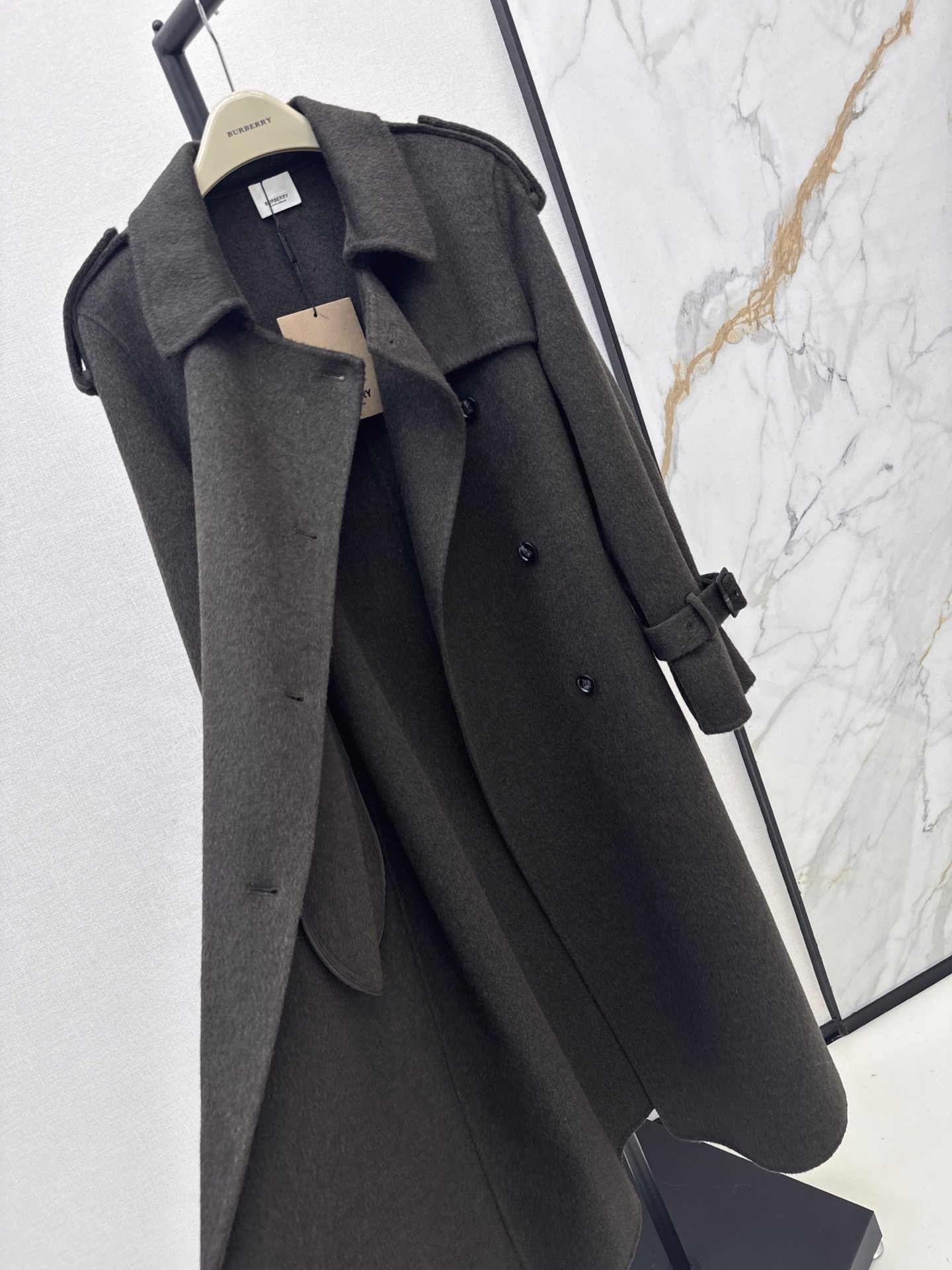 Brun 26fw woolen belted overcoats