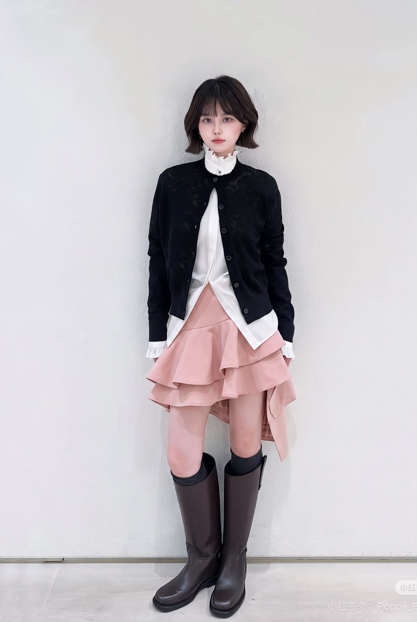 Bur 26fw assmmetric ruffle skirt