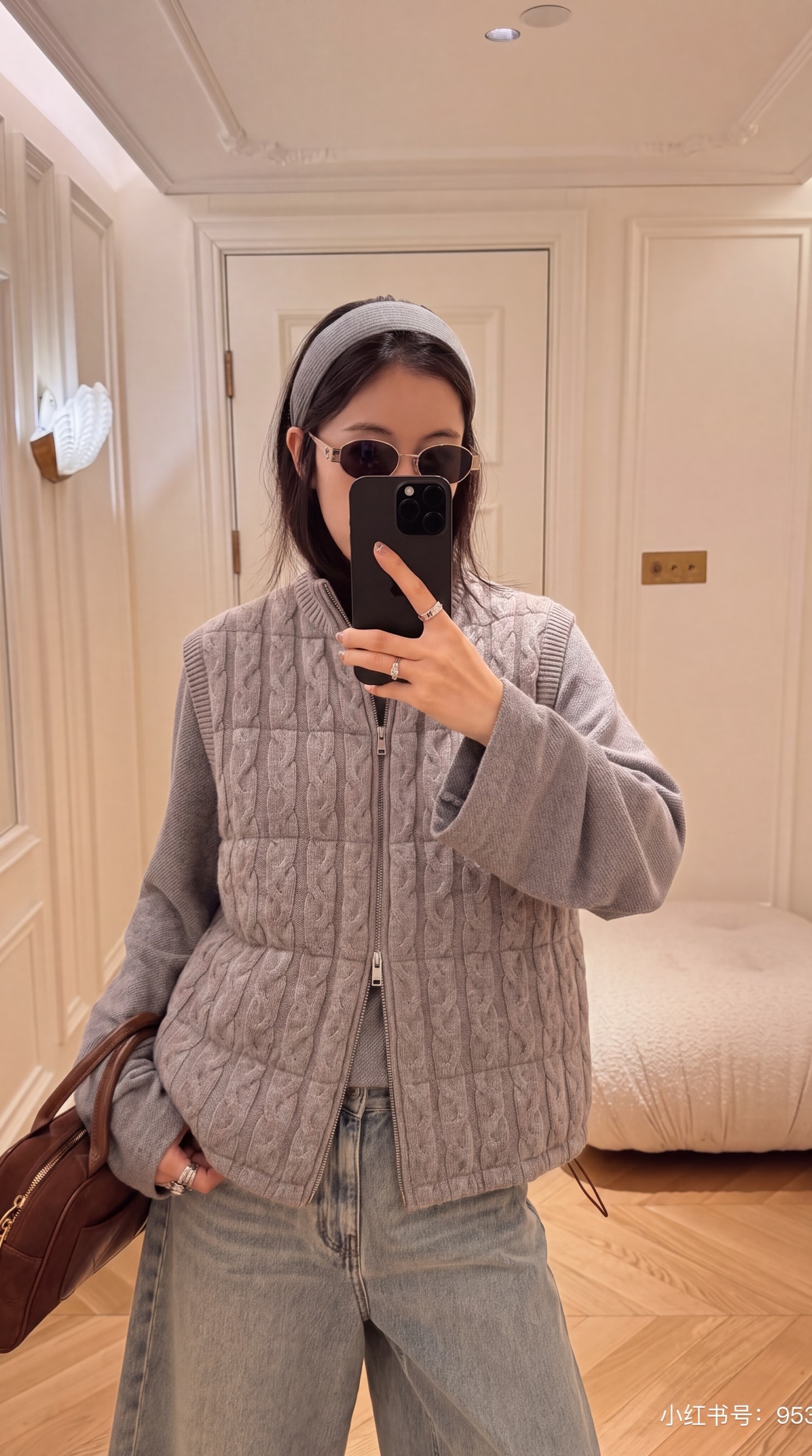 Brun 26fw knit down vest