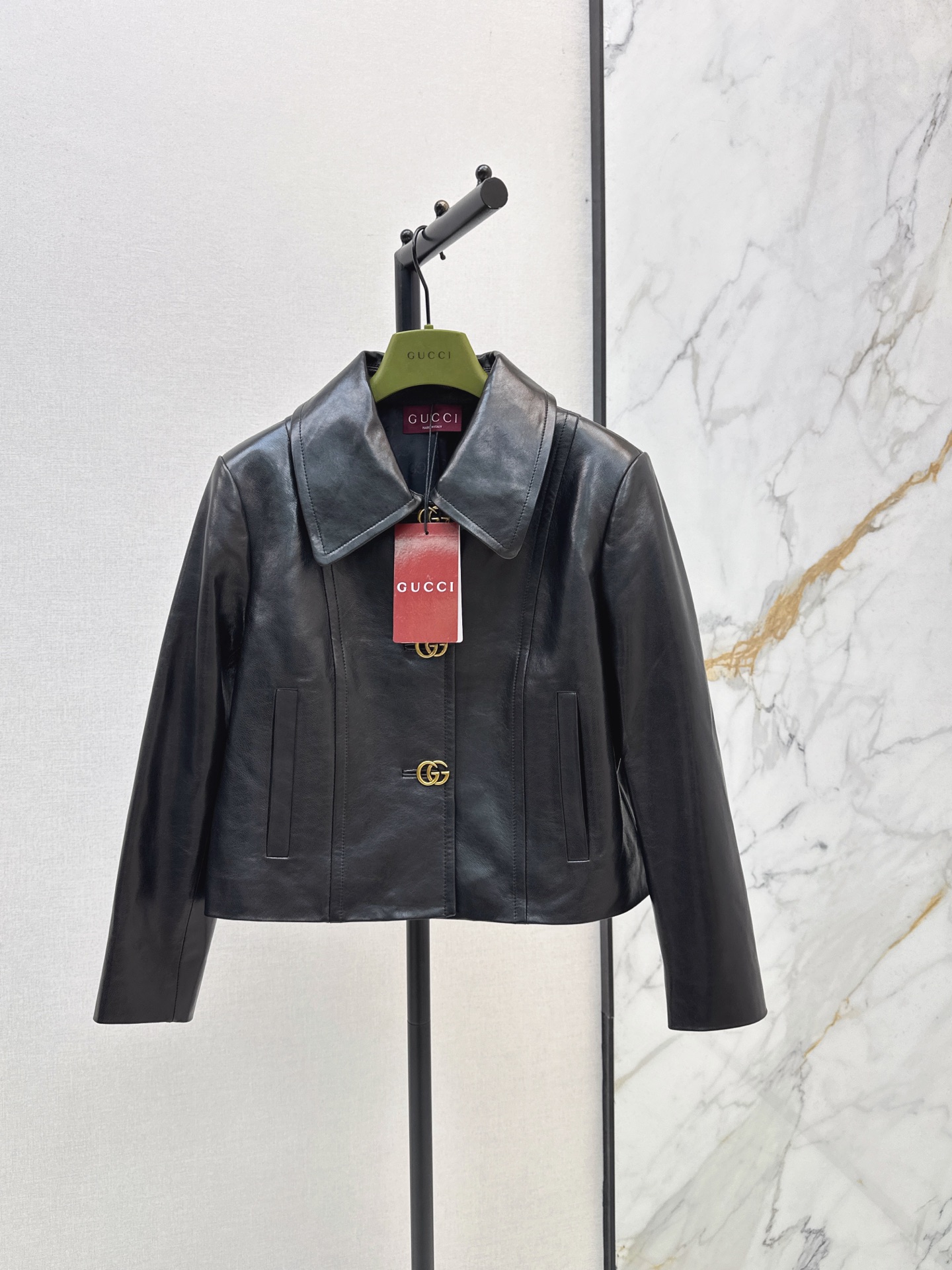 Guc 26fw leather jacket
