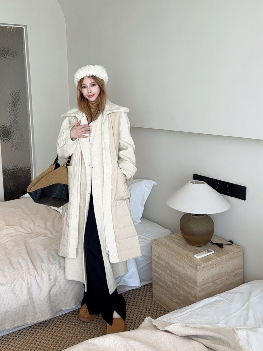 Max 26fw down vest double breasted overcoats set