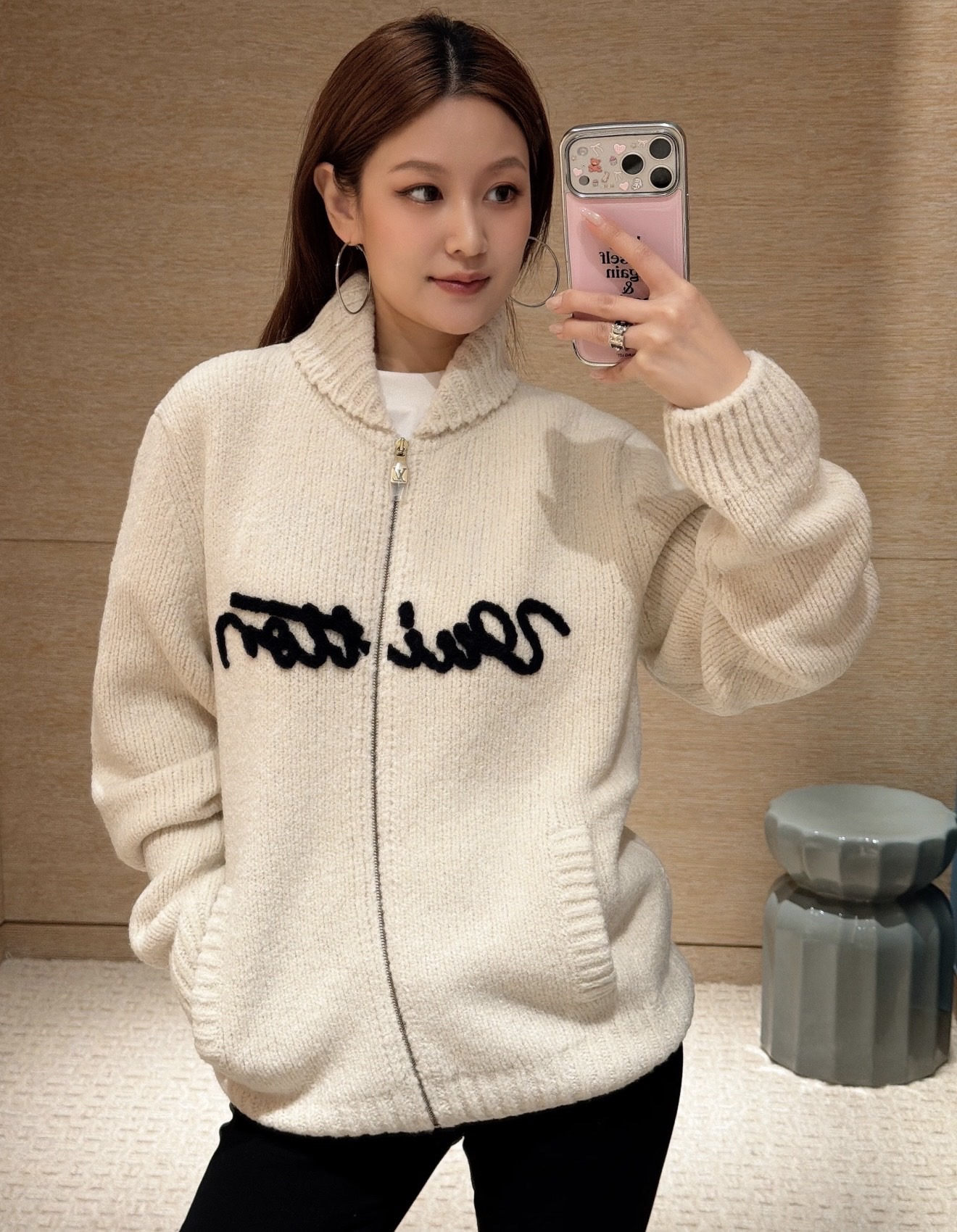 Loui 26fw zipper cardigan