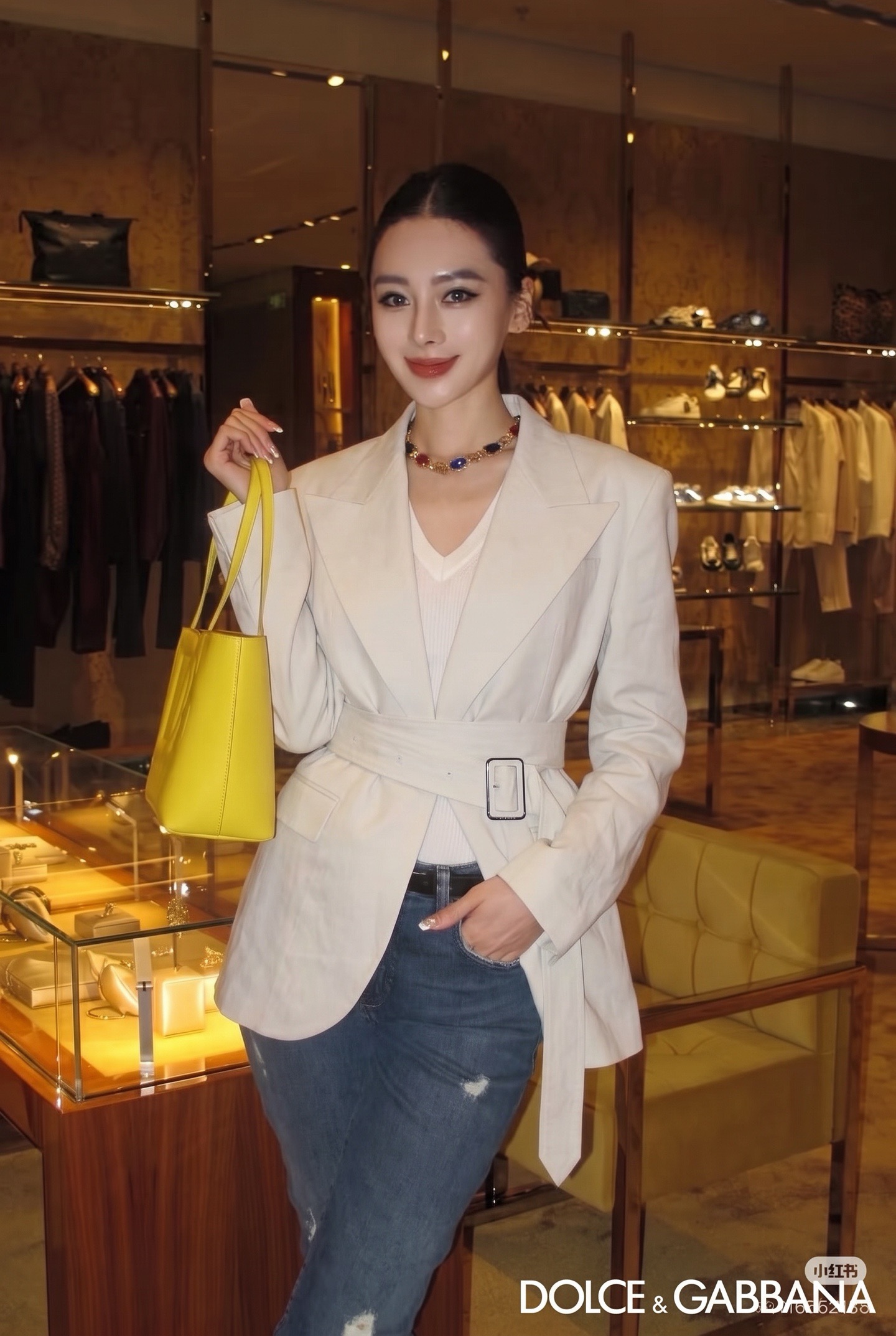 Dolc 26fw belted blazer