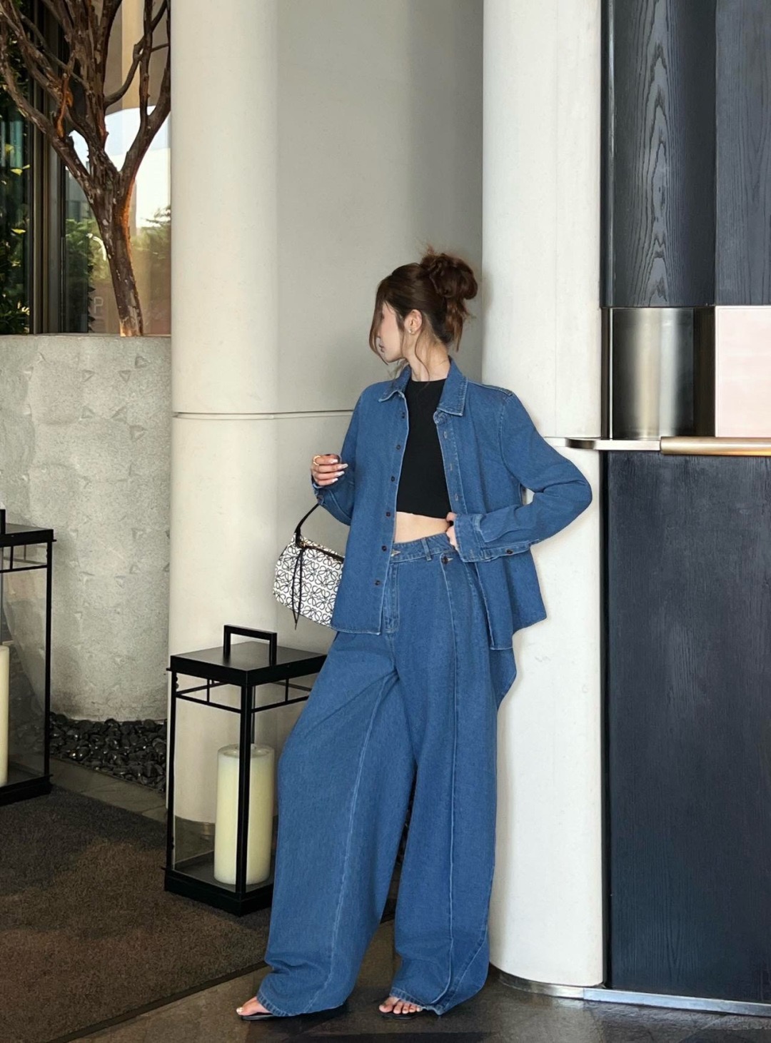 Loe 26fw denim shirt