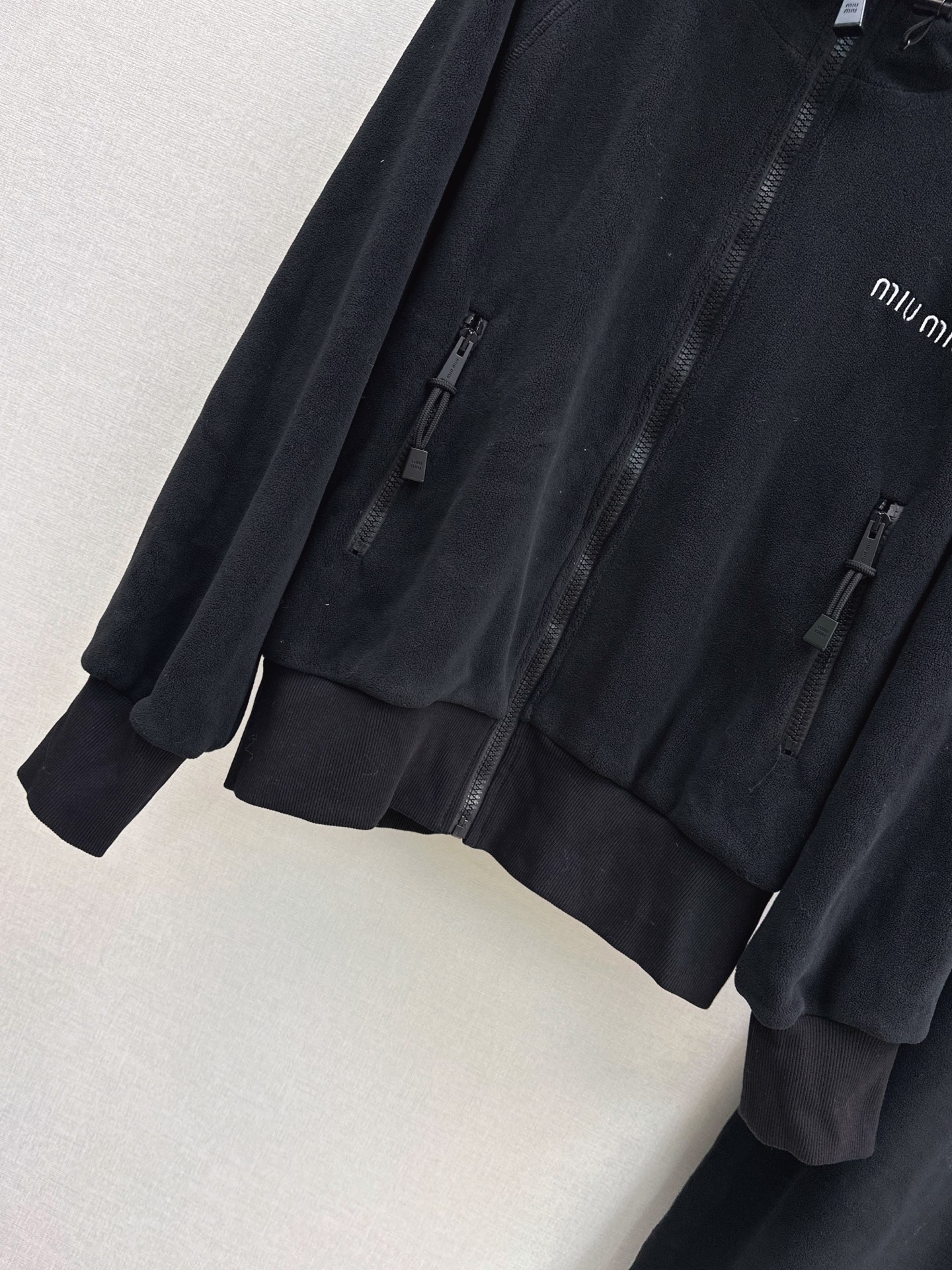 Miu 26fw casual hooded jacket pants sets