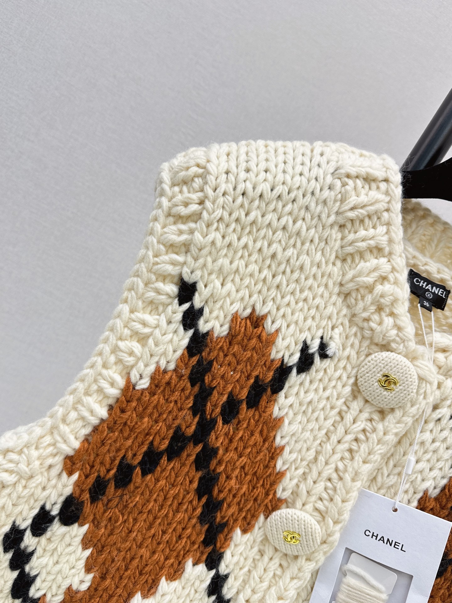 Chan 26fw jacquard knit vest