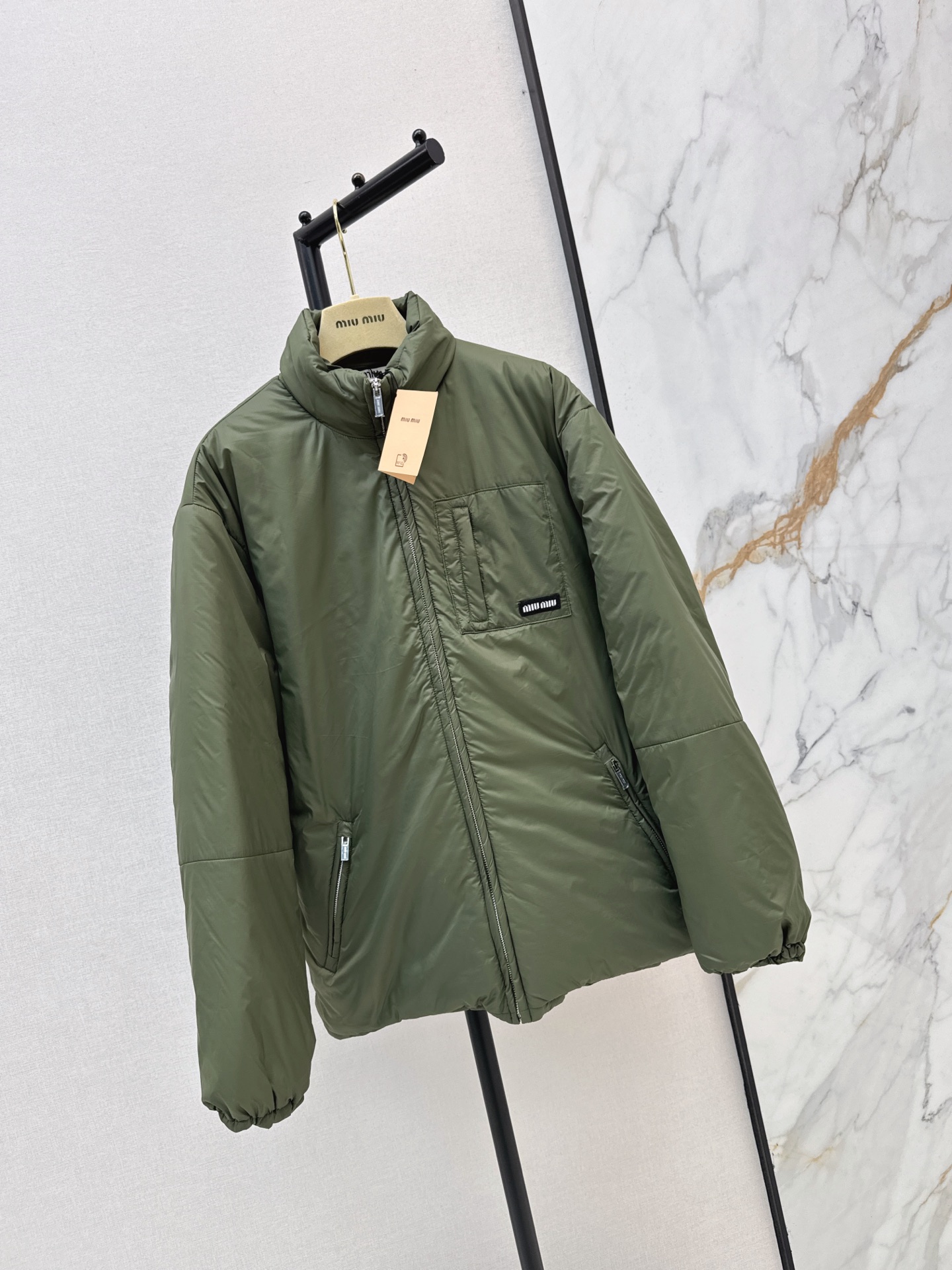 Miu 26fw zip-up down jacket