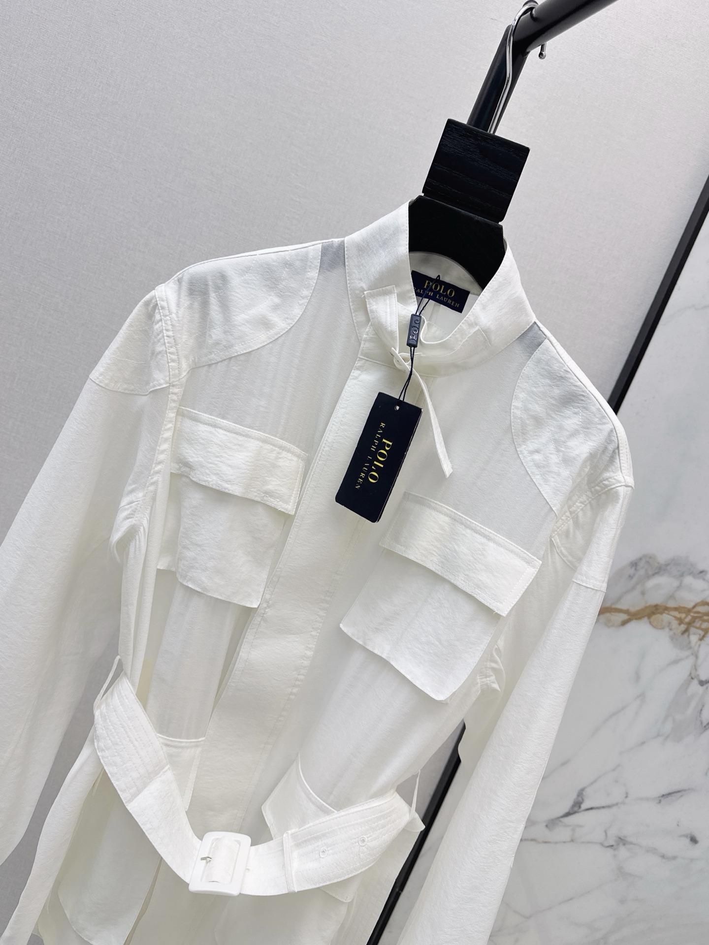Ralp 26fw stand collar belted jacket