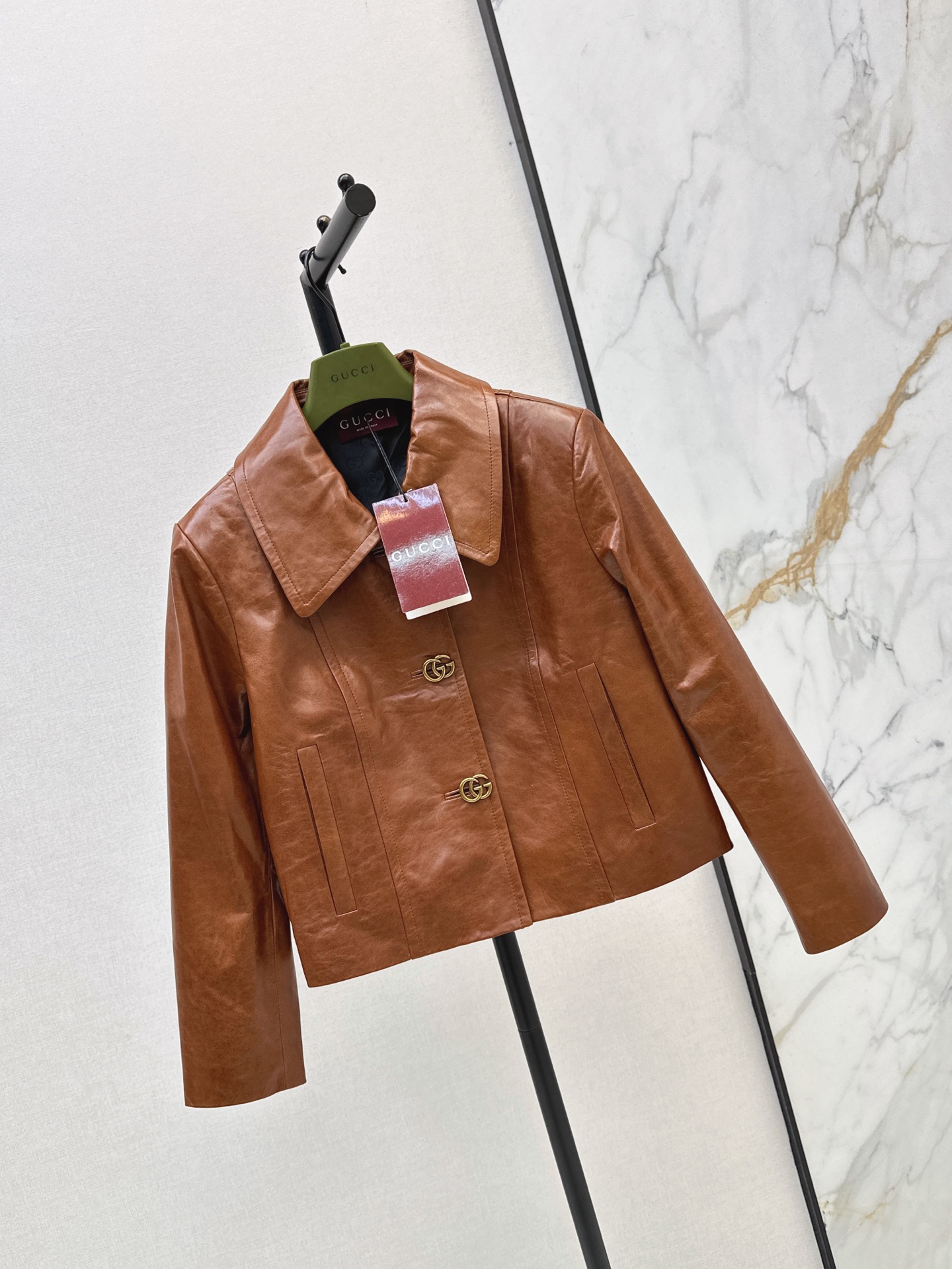 Guc 26fw leather jacket
