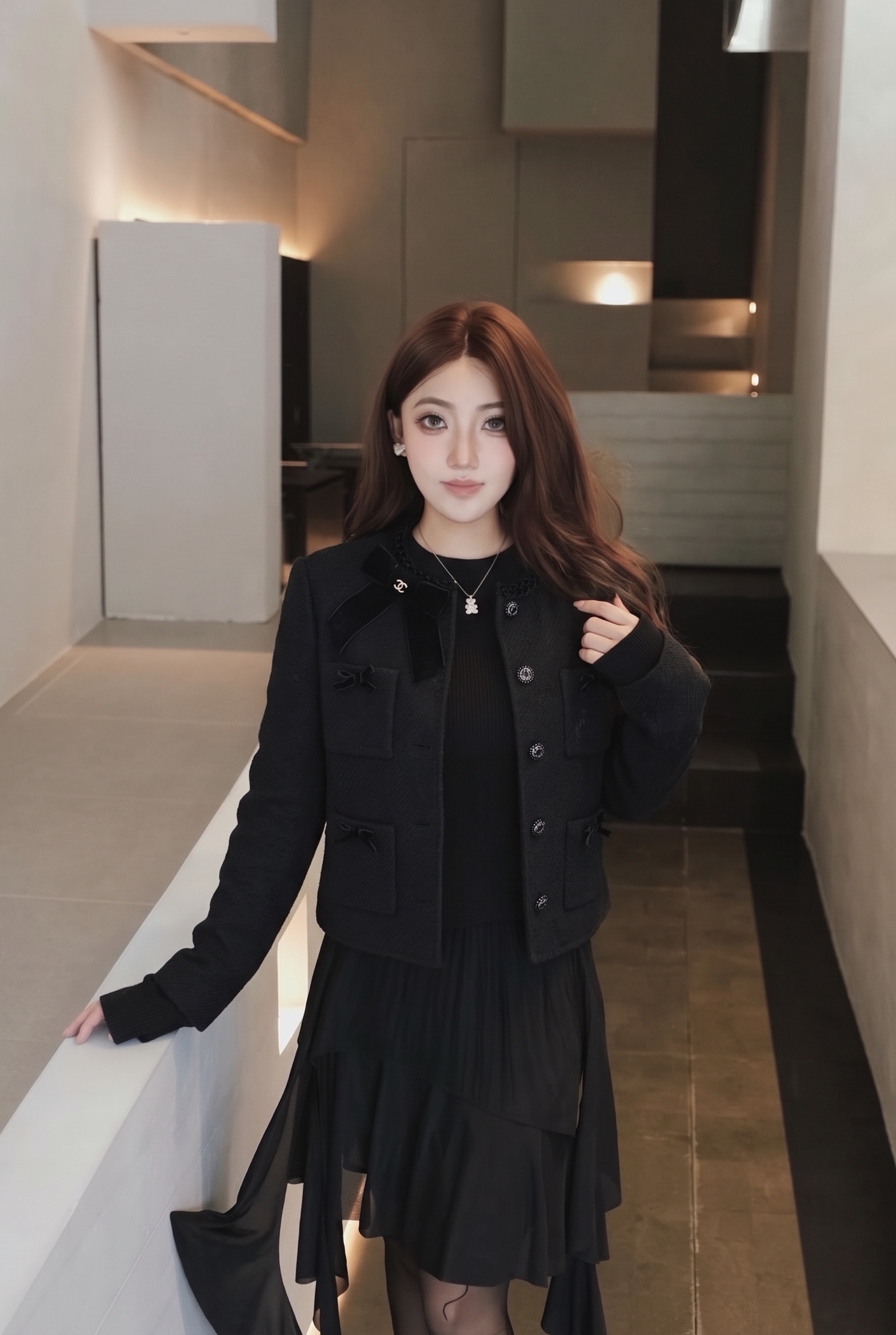Chan 26fw bow woven jacket