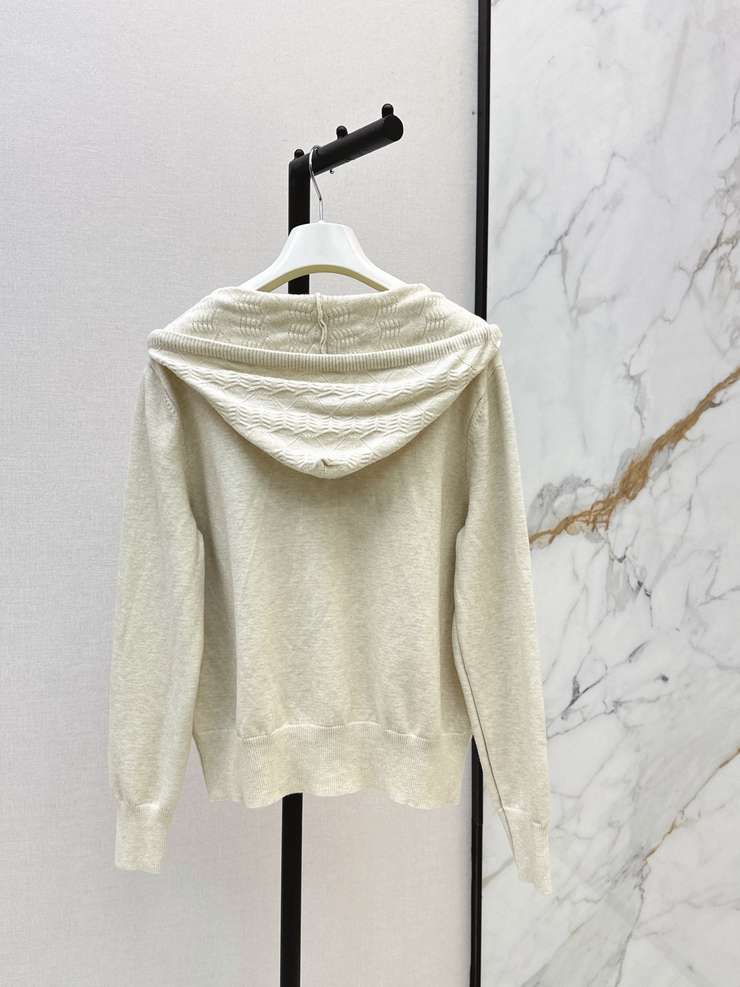 Loe 26fw hooded knit cardigan