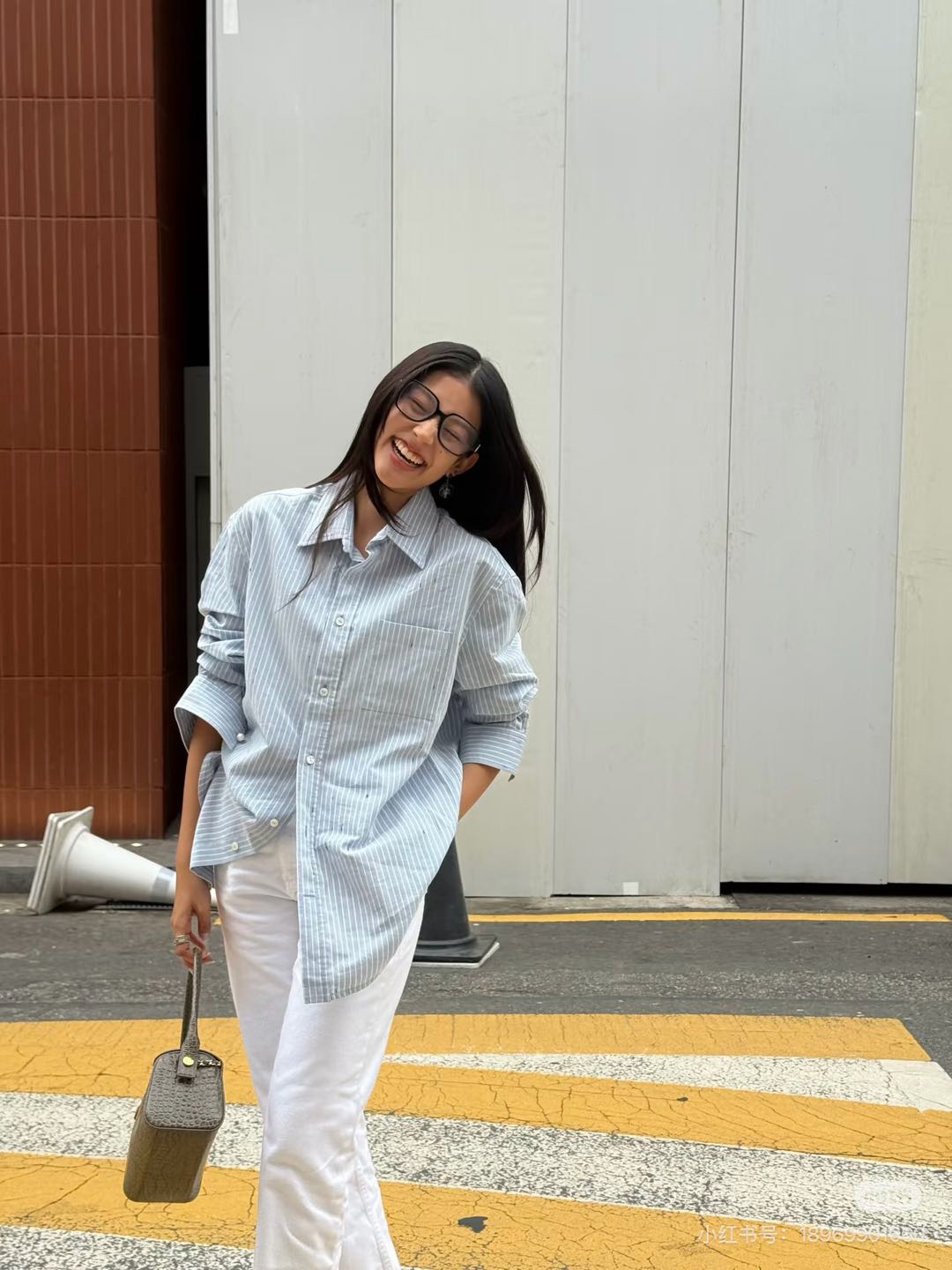 Chan 26fw stripe jacquard shirt