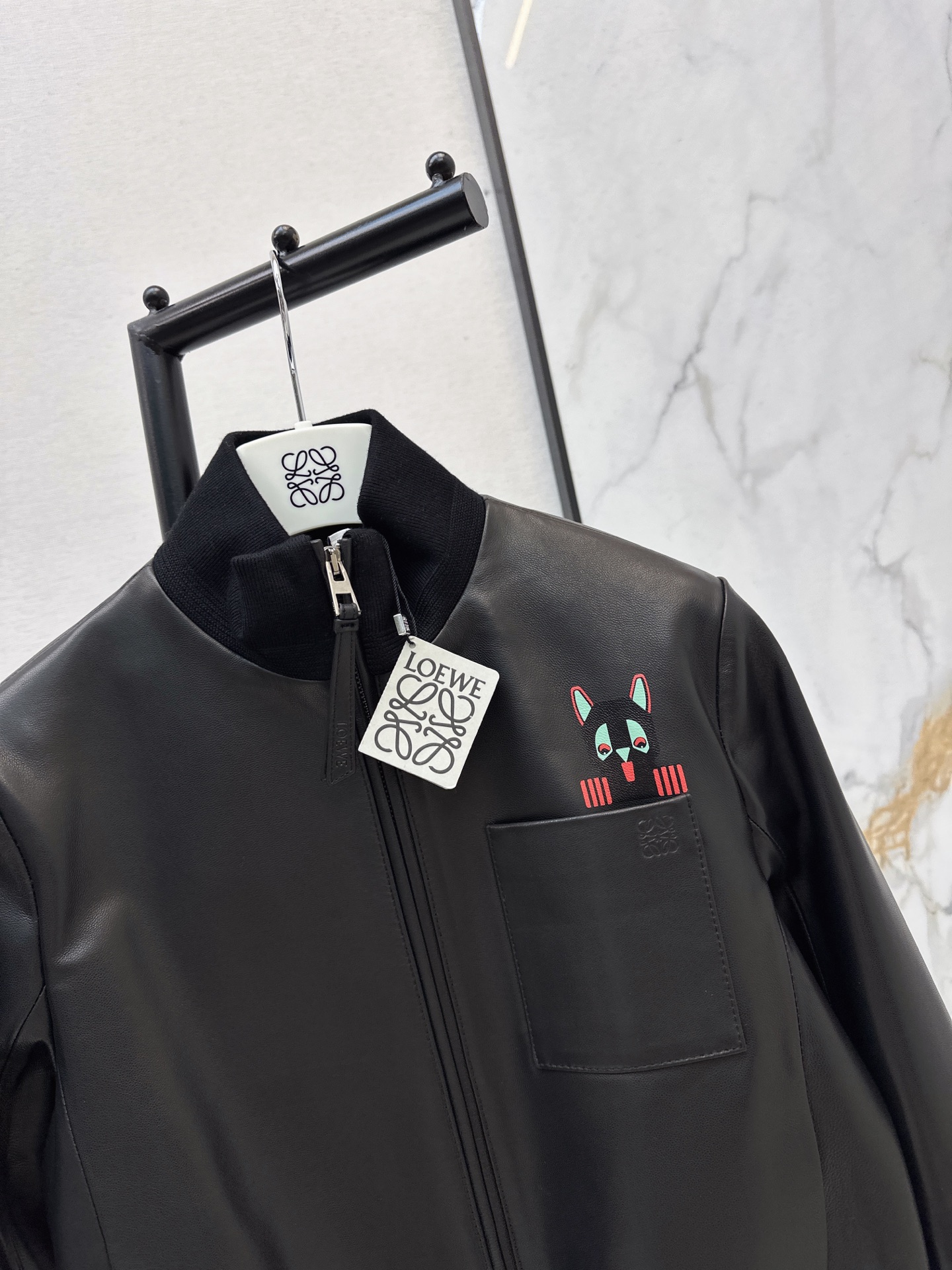 Loe 26fw leather jacket