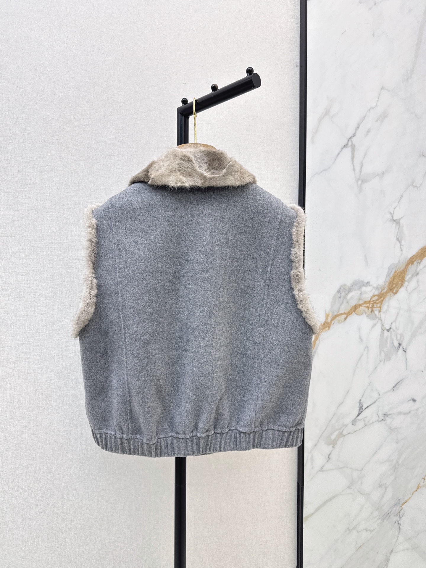 Brun 26fw woolen vest jacket