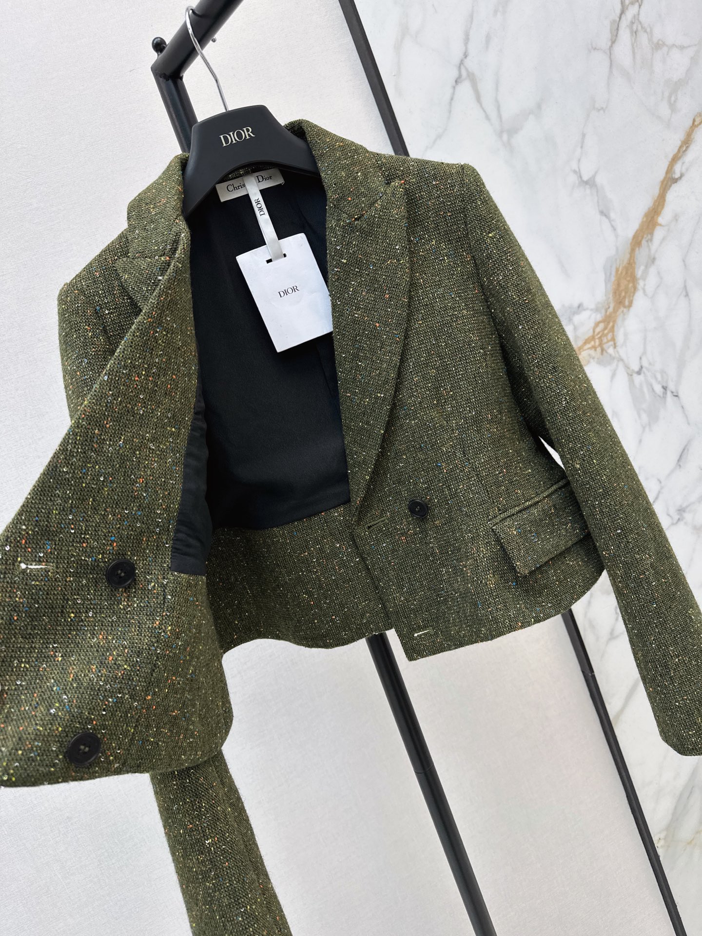 CD 26fw tweed crroped blazer