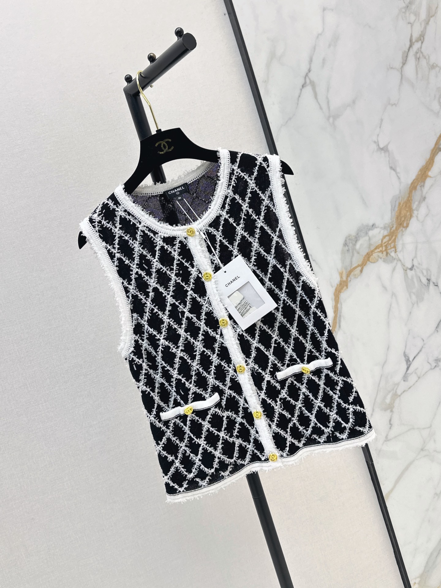 Chan 26fw knit vest jacket