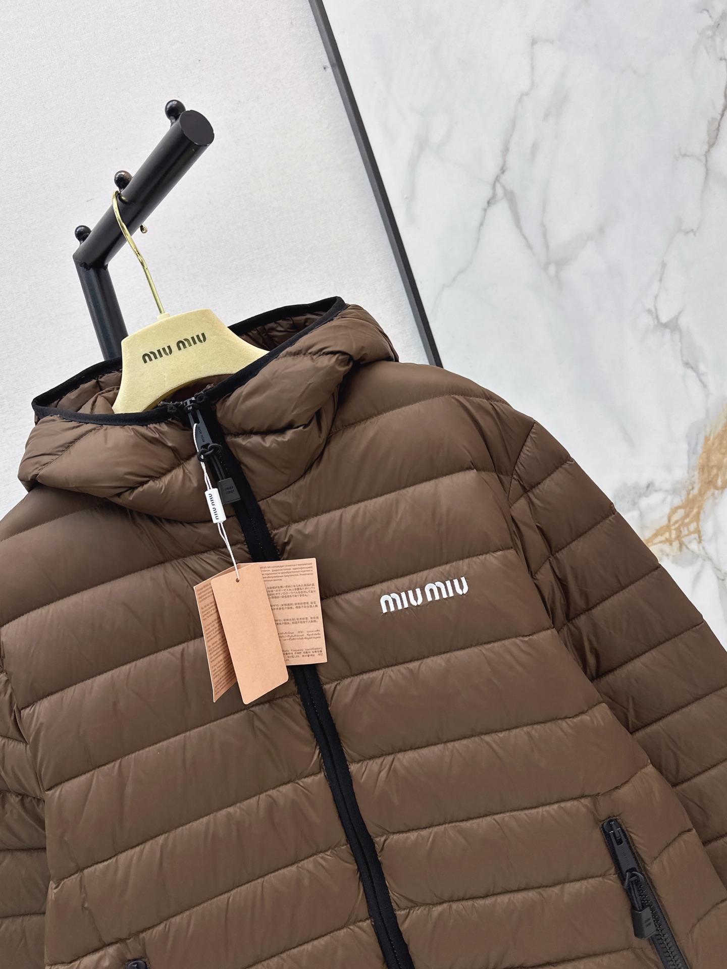 Miu 26fw hooded down jacket