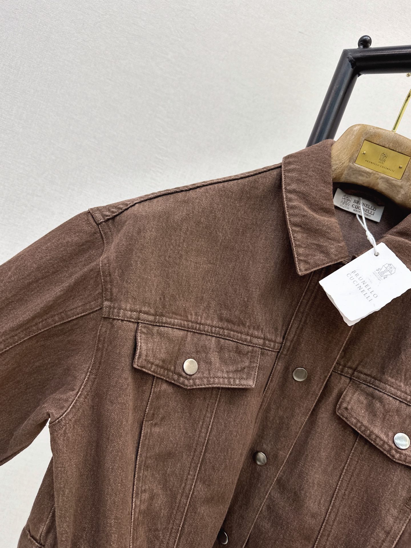 Brun 26fw drawstring denim jacket