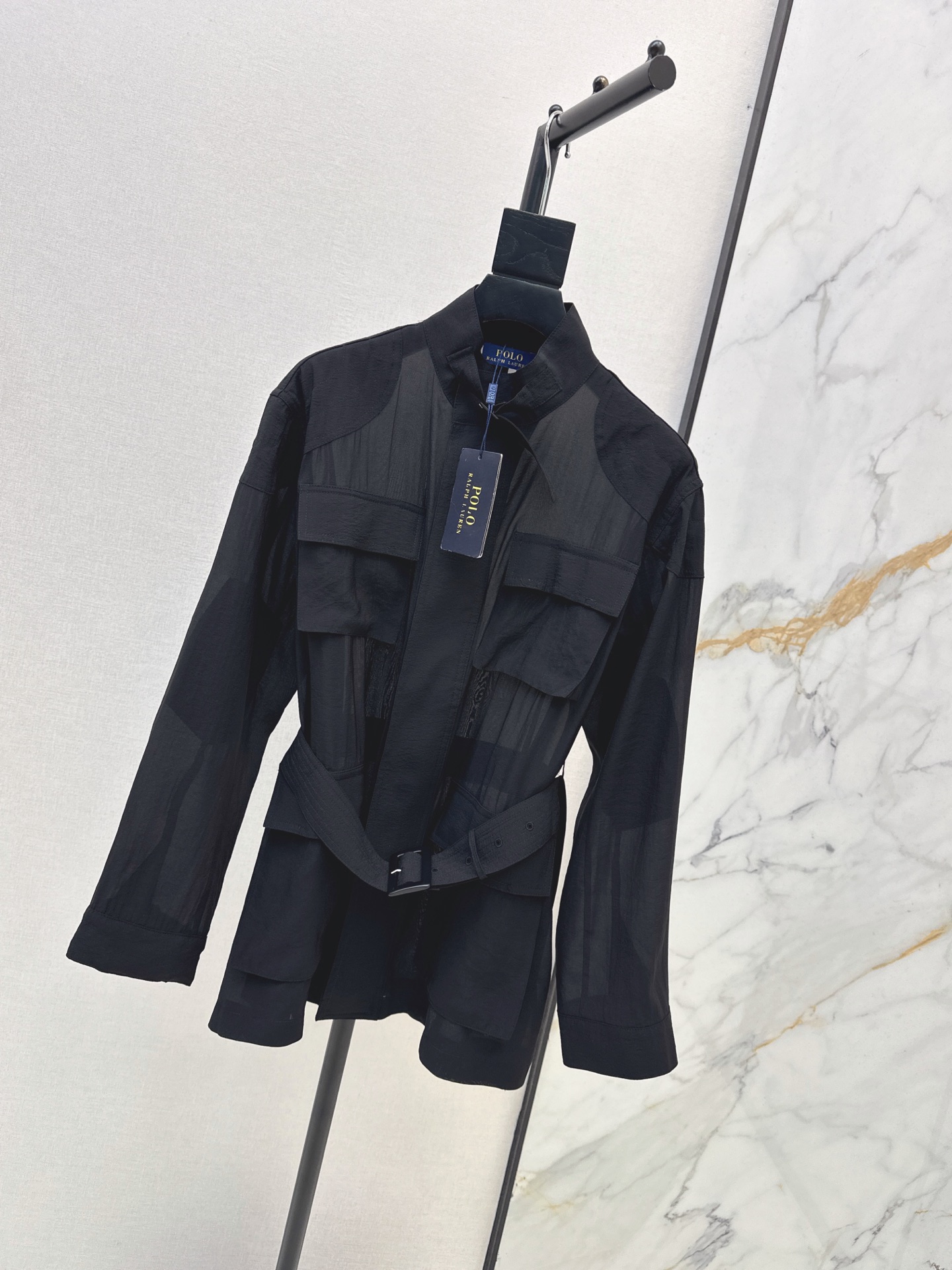 Ralp 26fw stand collar belted jacket