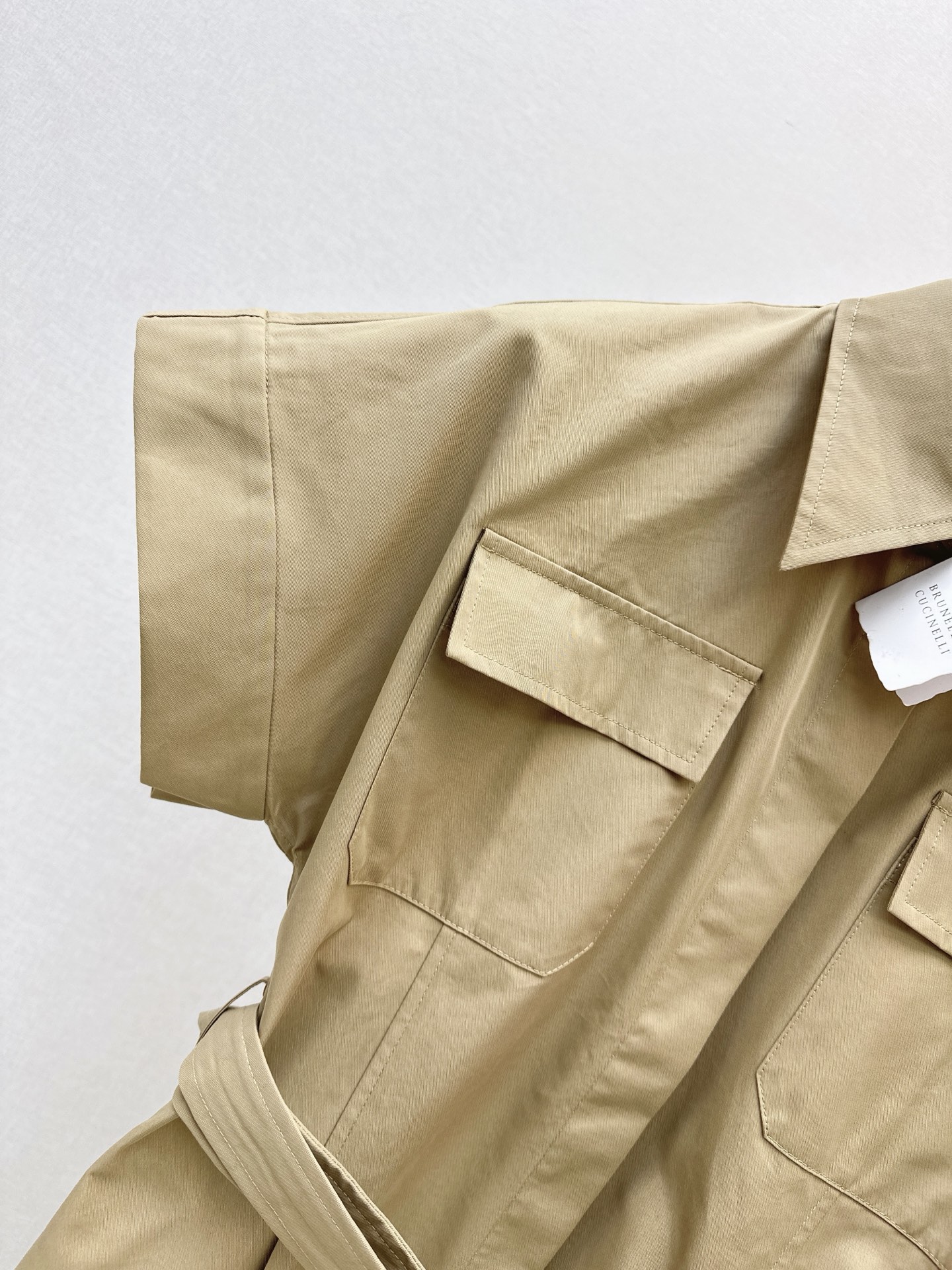 Brun 26ss belted shirt dress