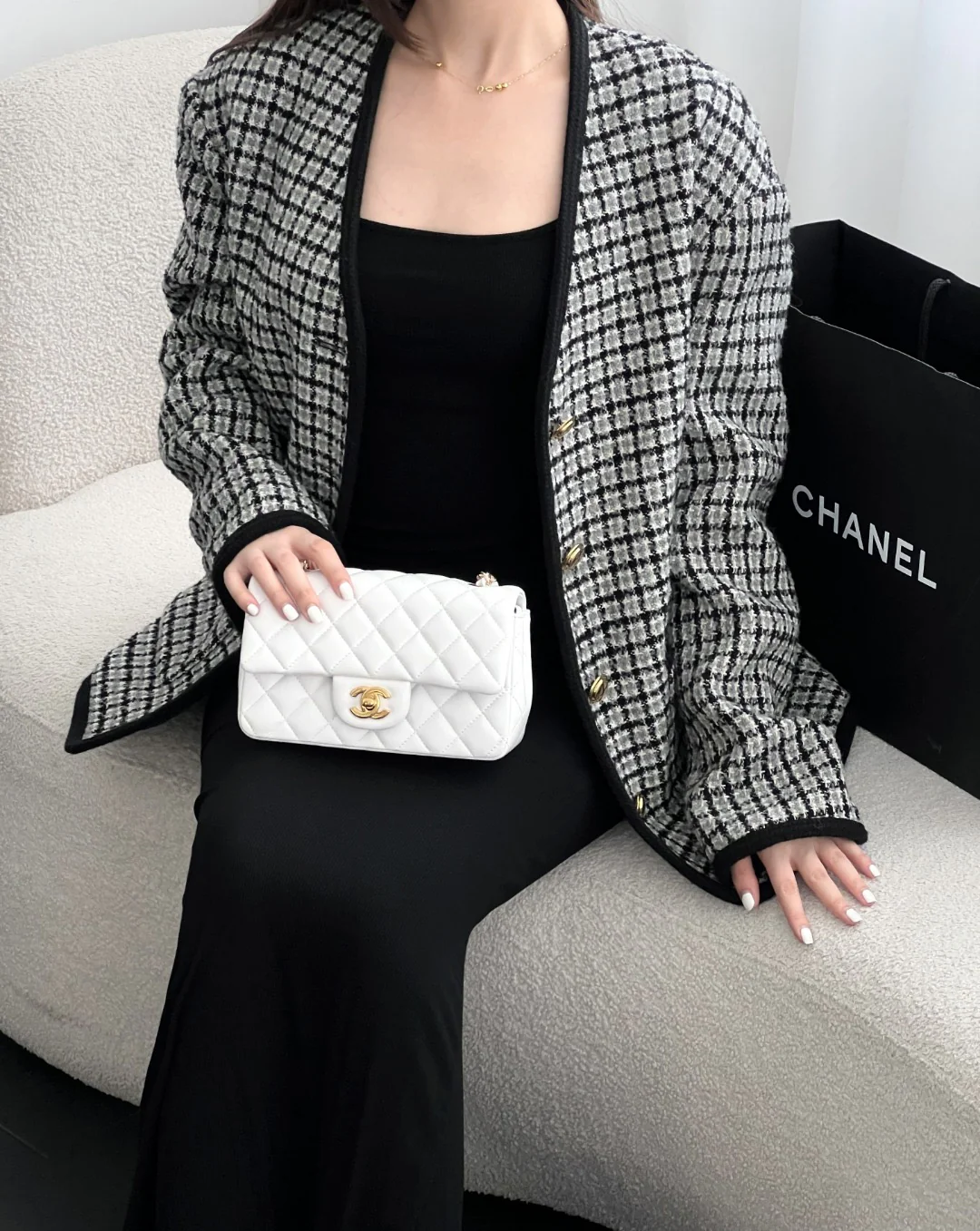 Chan cf20 chain shoulder bag