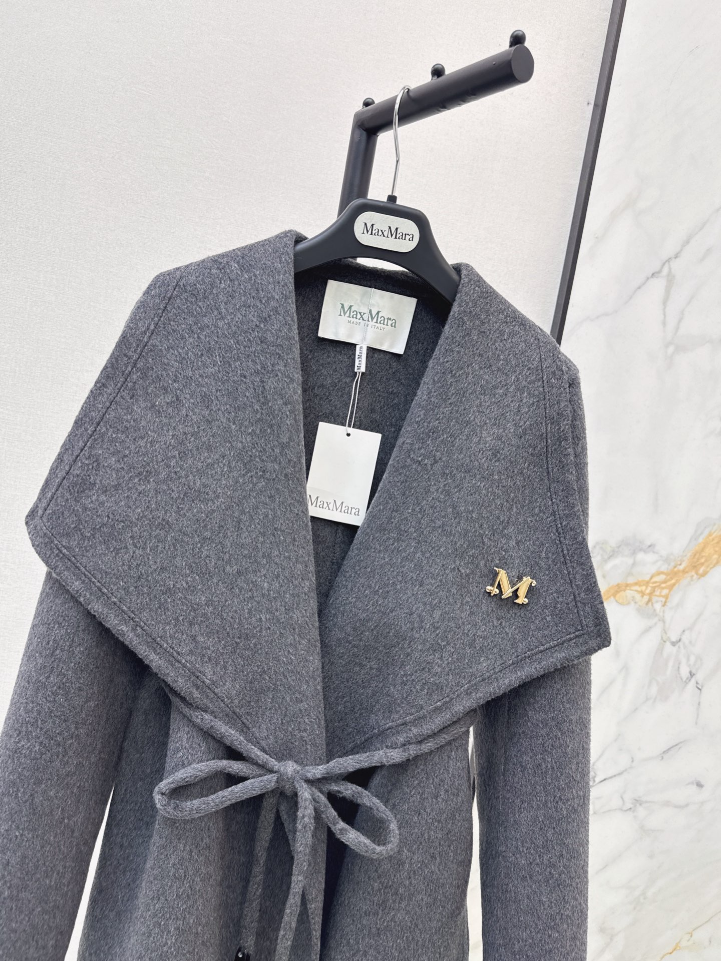 Max 26fw belted woolen overcoats