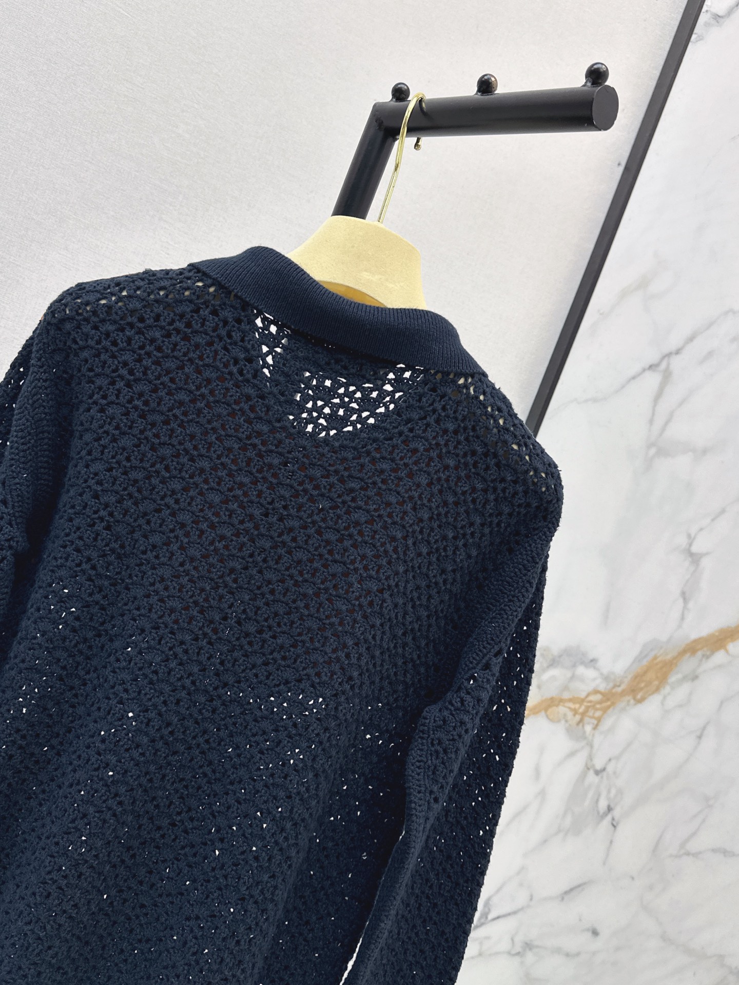 Miu 26fw suede contract knit jacket