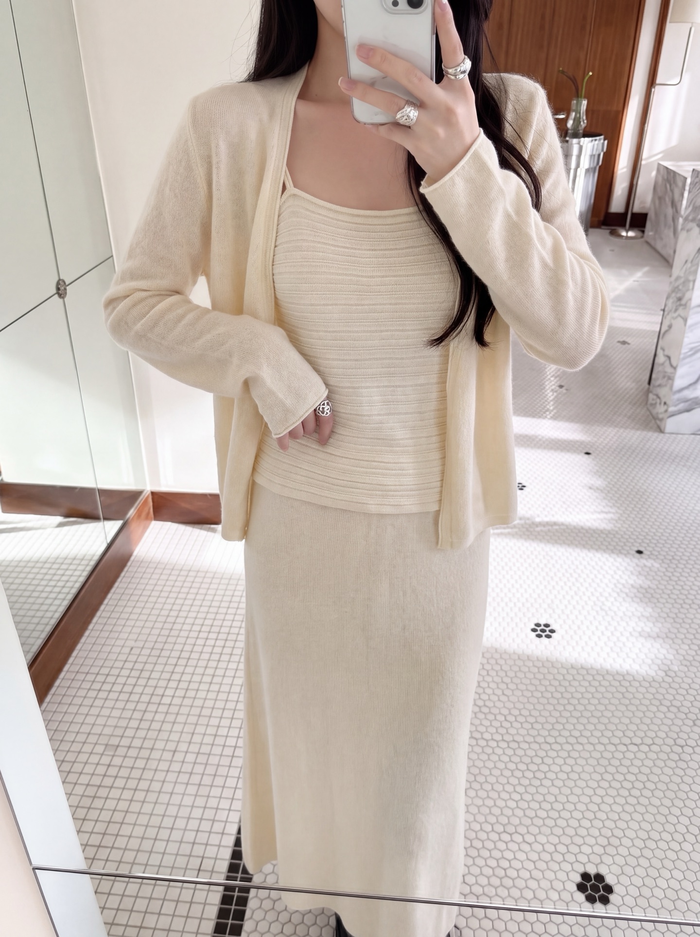 Ralp 26fw knit vest cardigan skirt sets