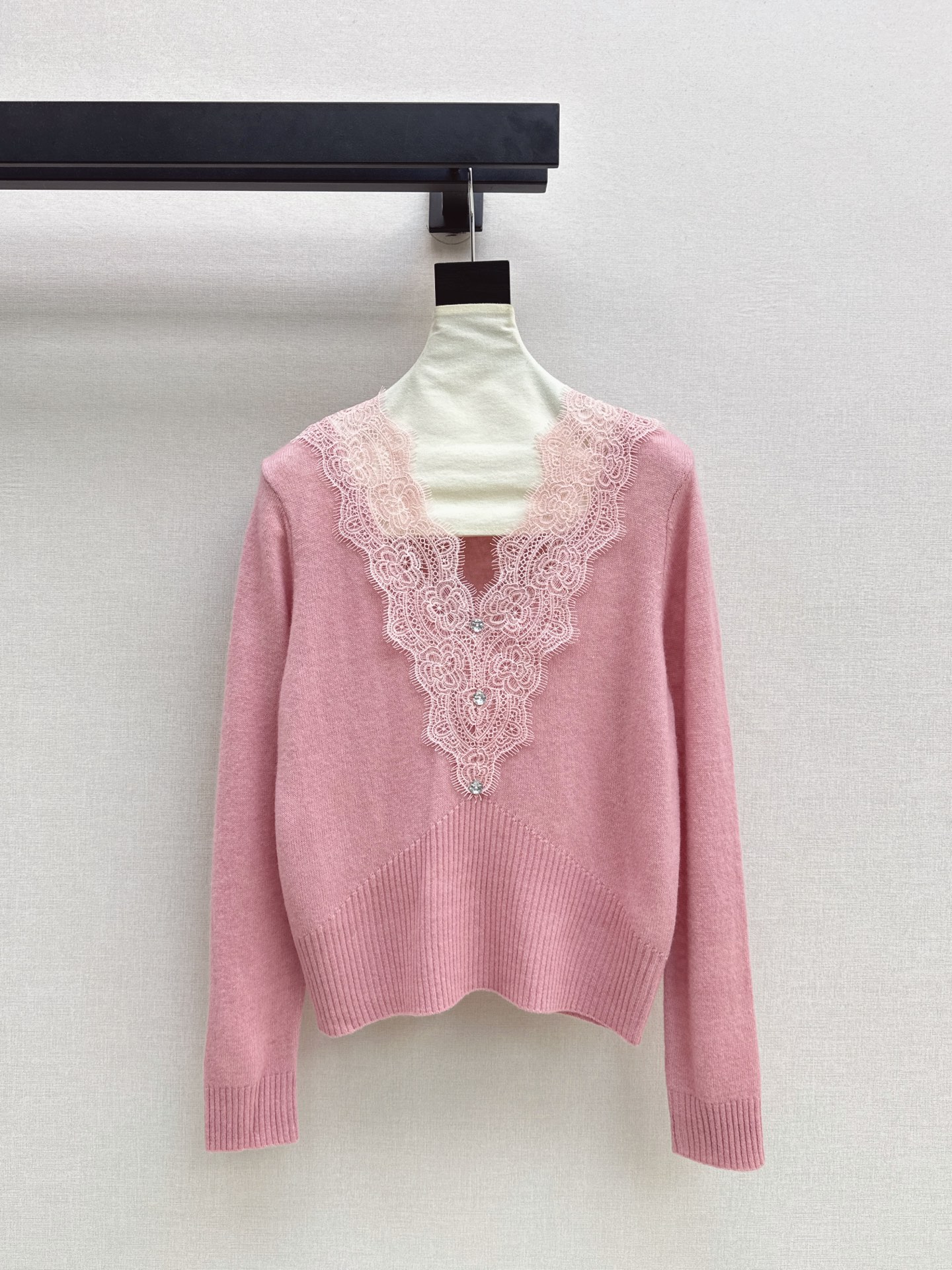 ES 26fw lace wool basic tee