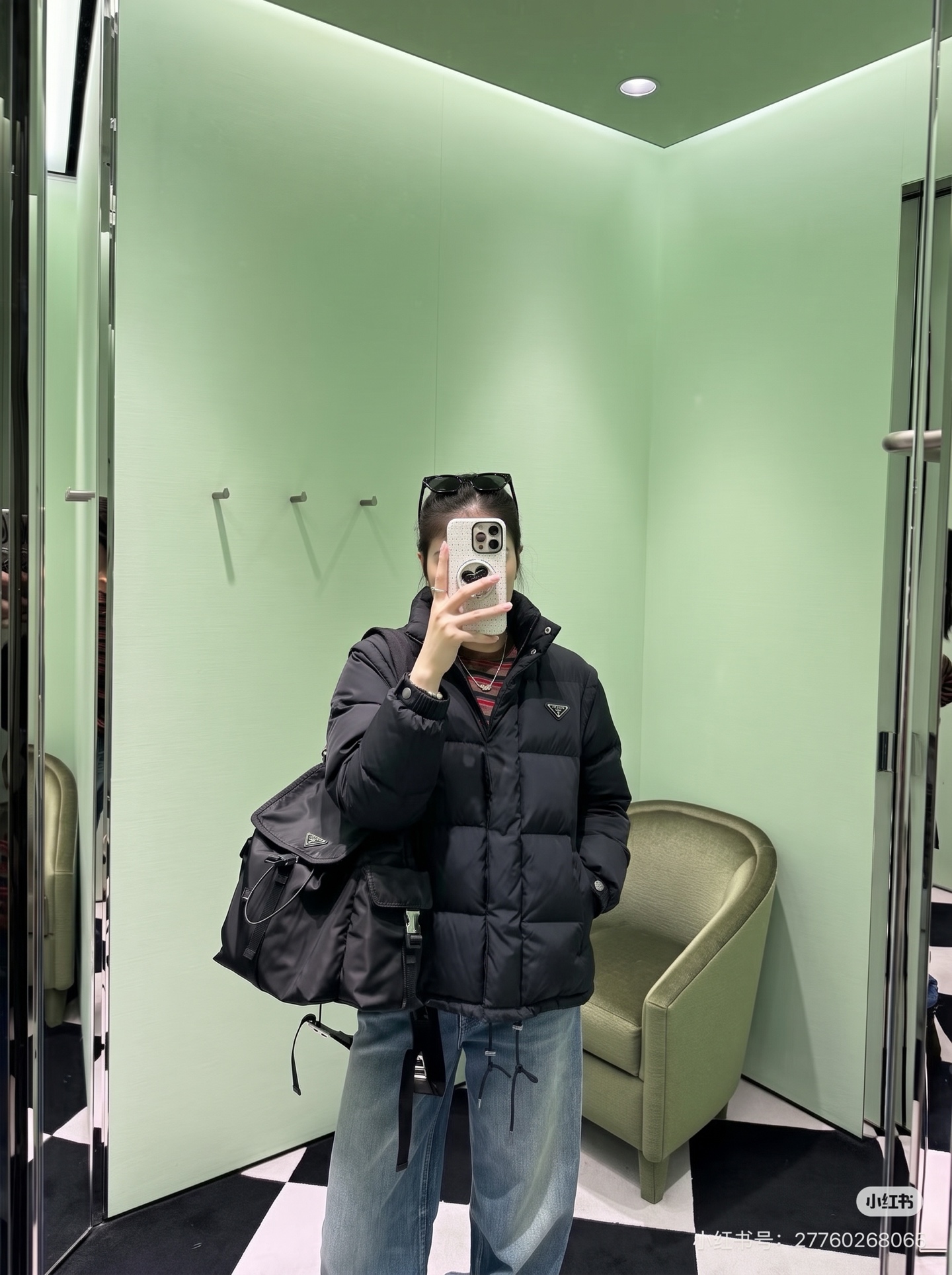 Pra 26fw detachable sleeve down jacket