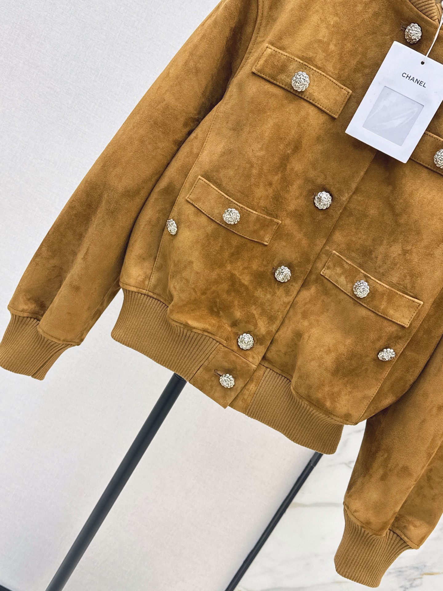 Chan 26fw suede fleece leather jacket