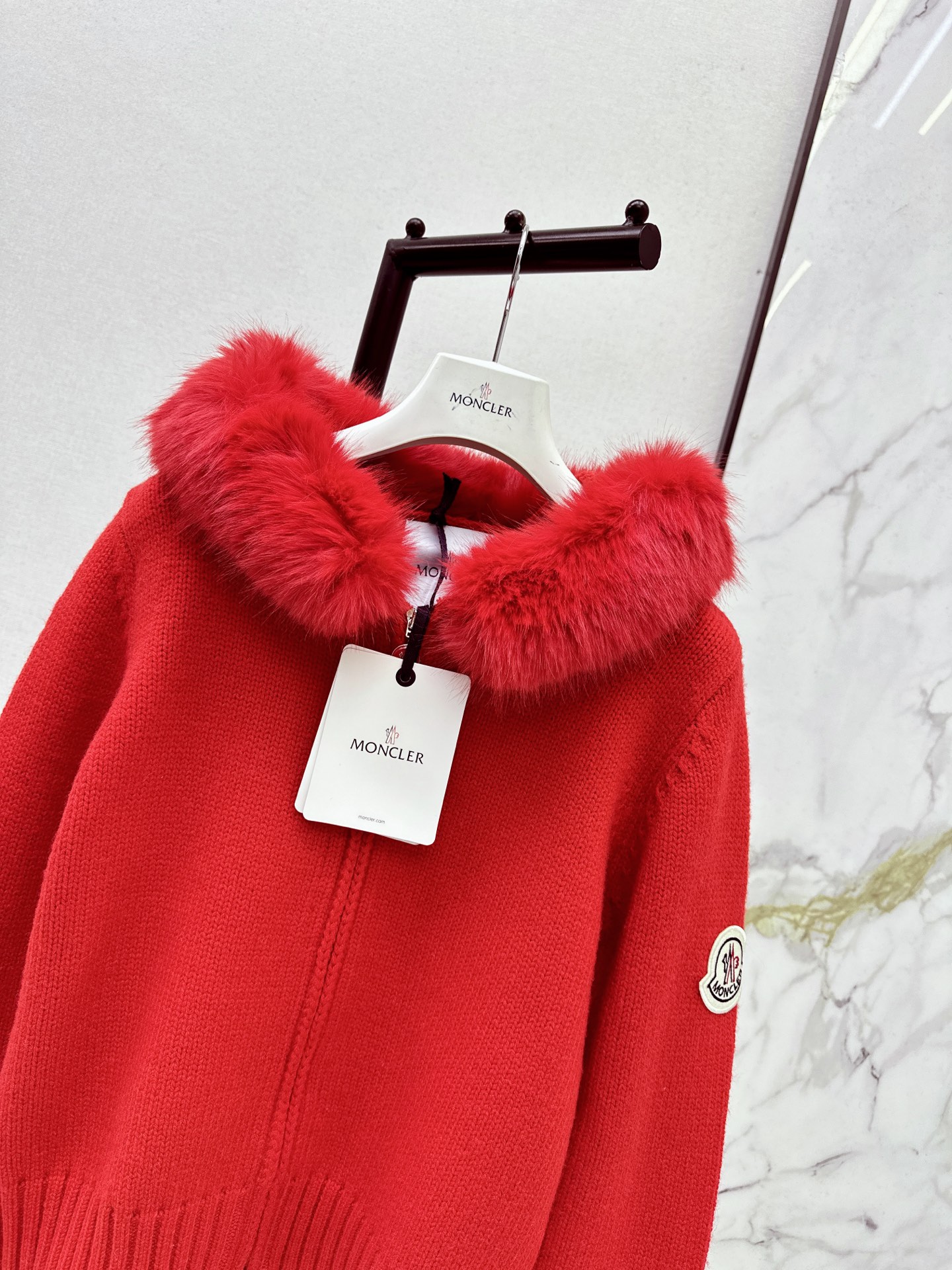 Monc 26fw hooded knit jacket
