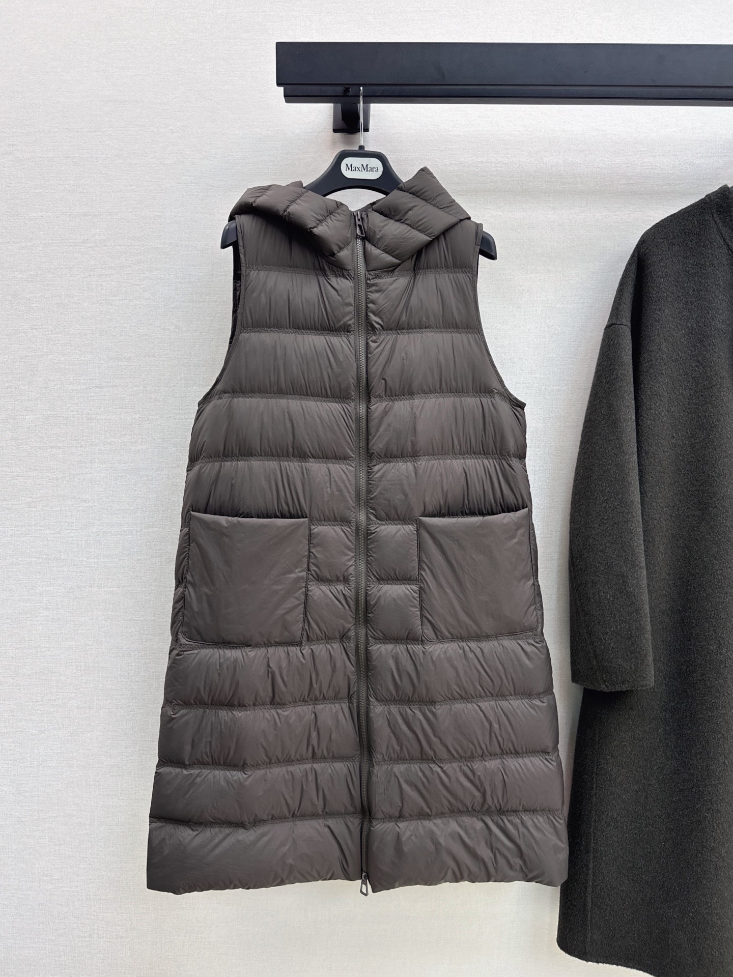 Max 26fw hooded down vest woolen overcoats sets
