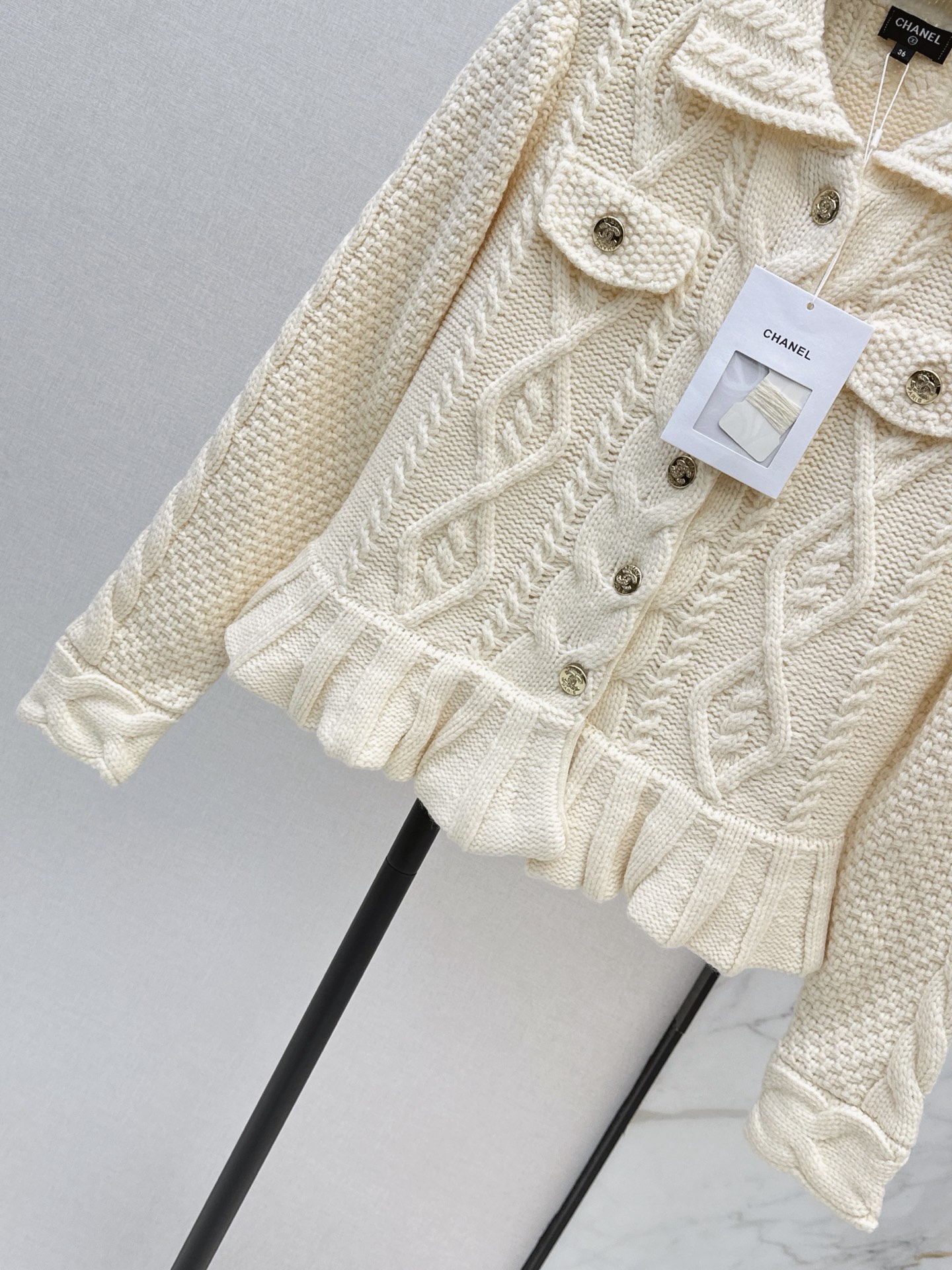 Chan 26fw reffule knit cardigan