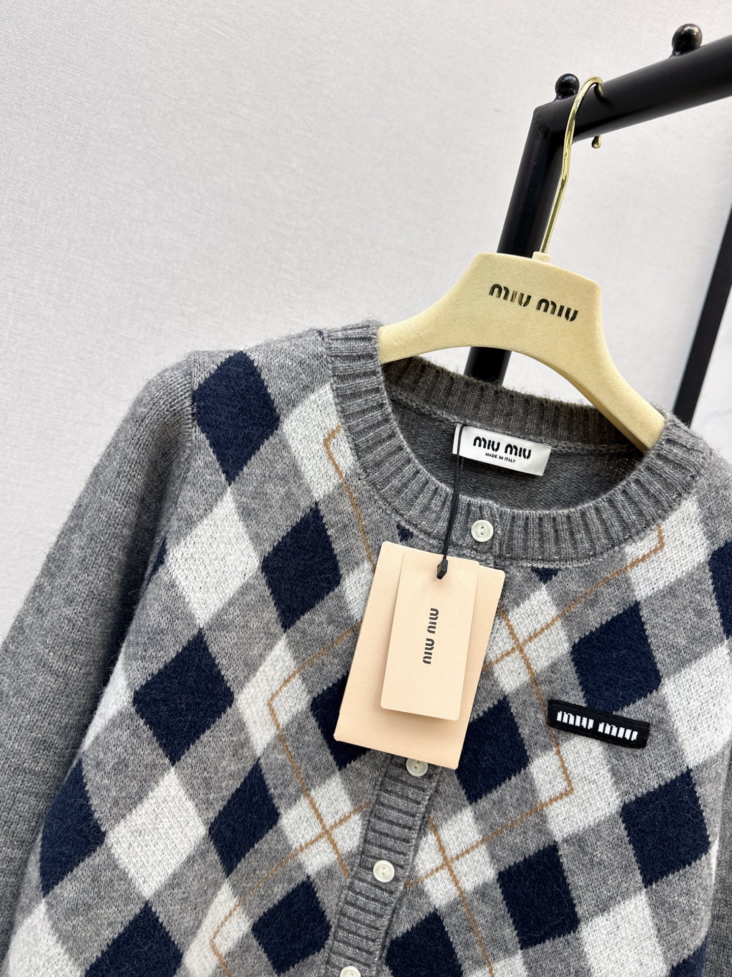Miu 26fw jacquard cardigan