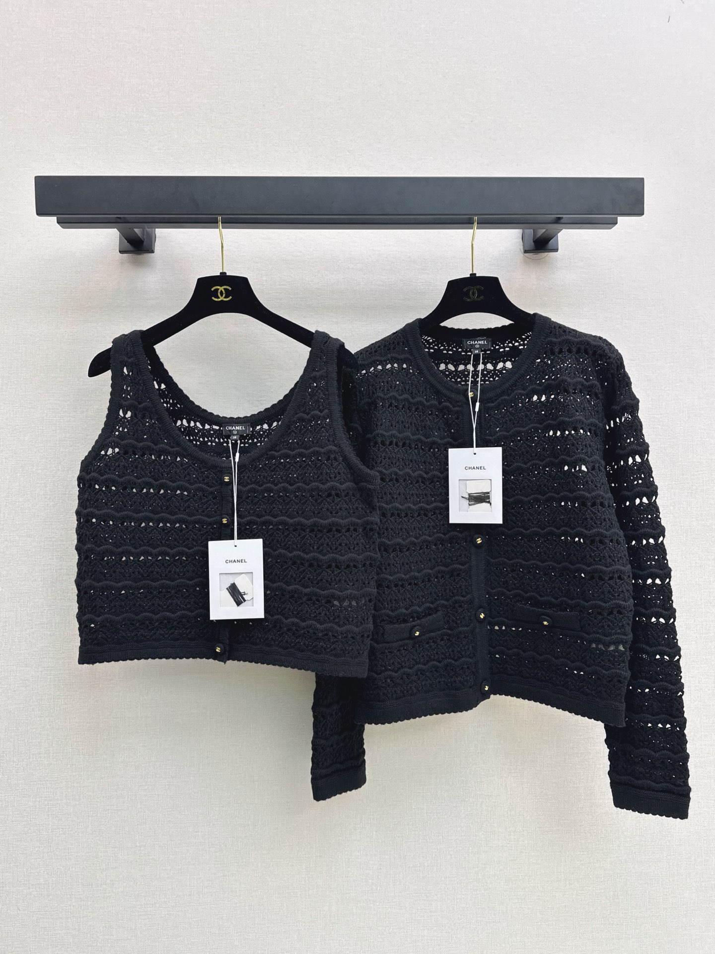 Chan 26fw knit vest cardigan sets