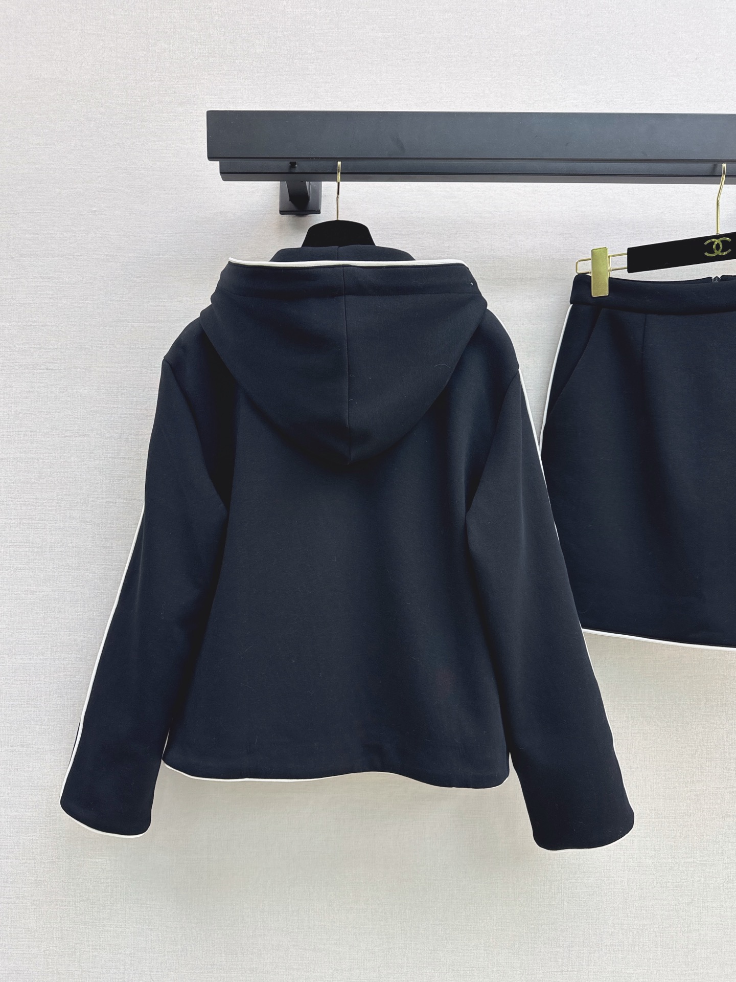 Chan 26fw hooded jacket skirt sets