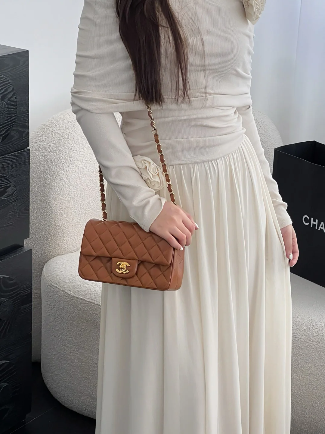 Chan cf20 chain shoulder bag
