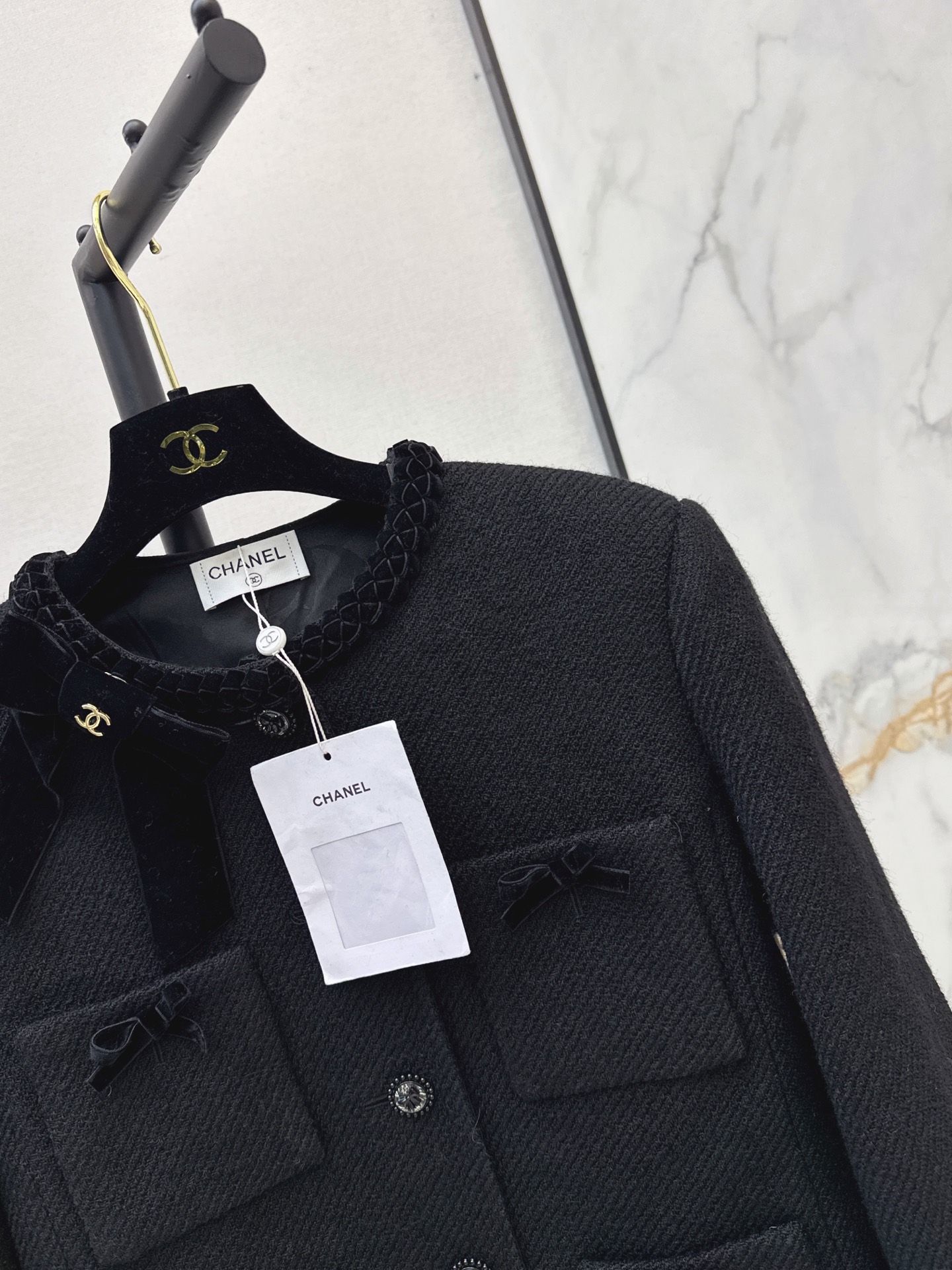 Chan 26fw bow woven jacket